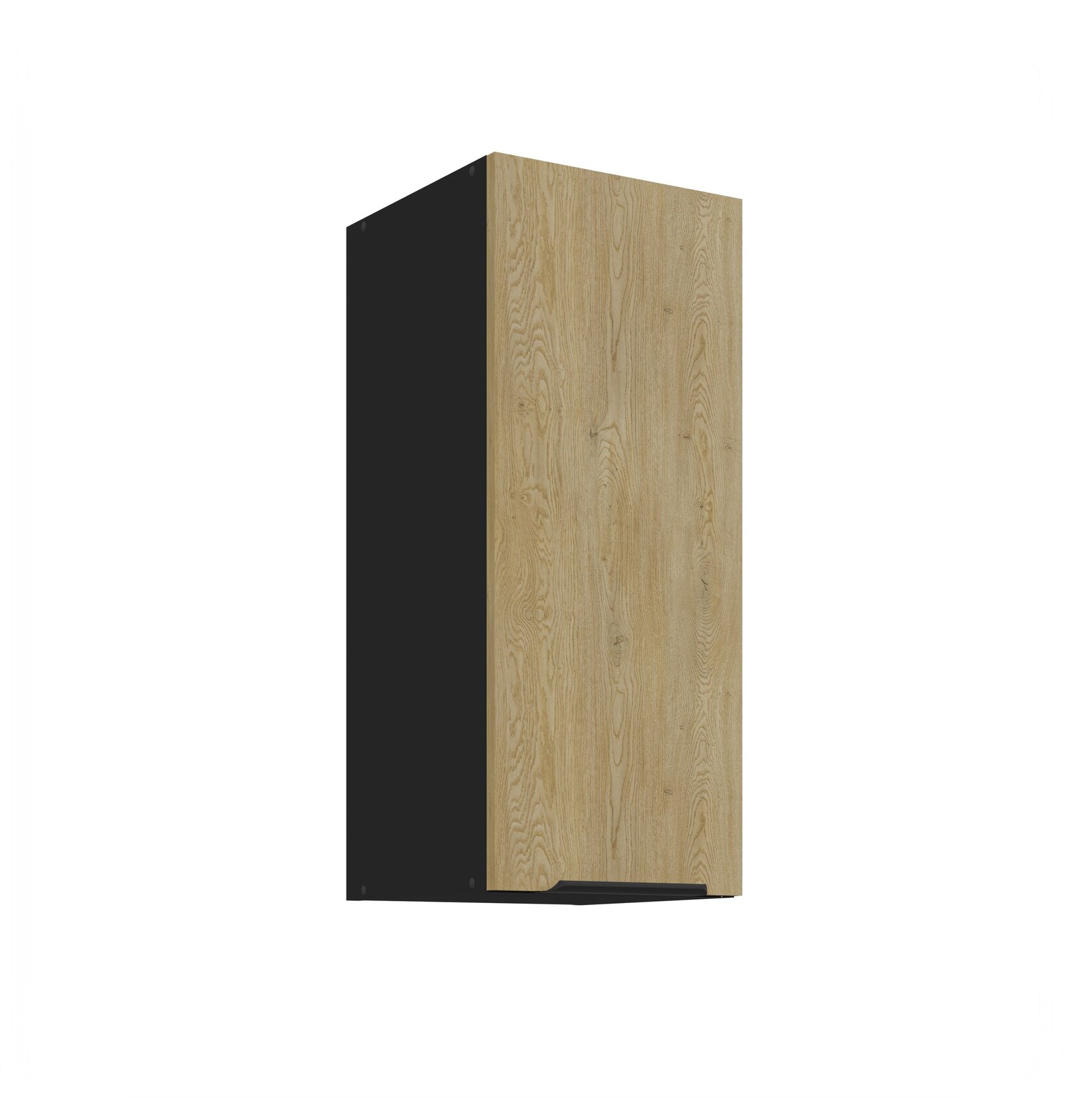 Küchen Hängeschrank 30 cm CREMONA Eiche Schwarz Küche Küchenzeile Küchenblock