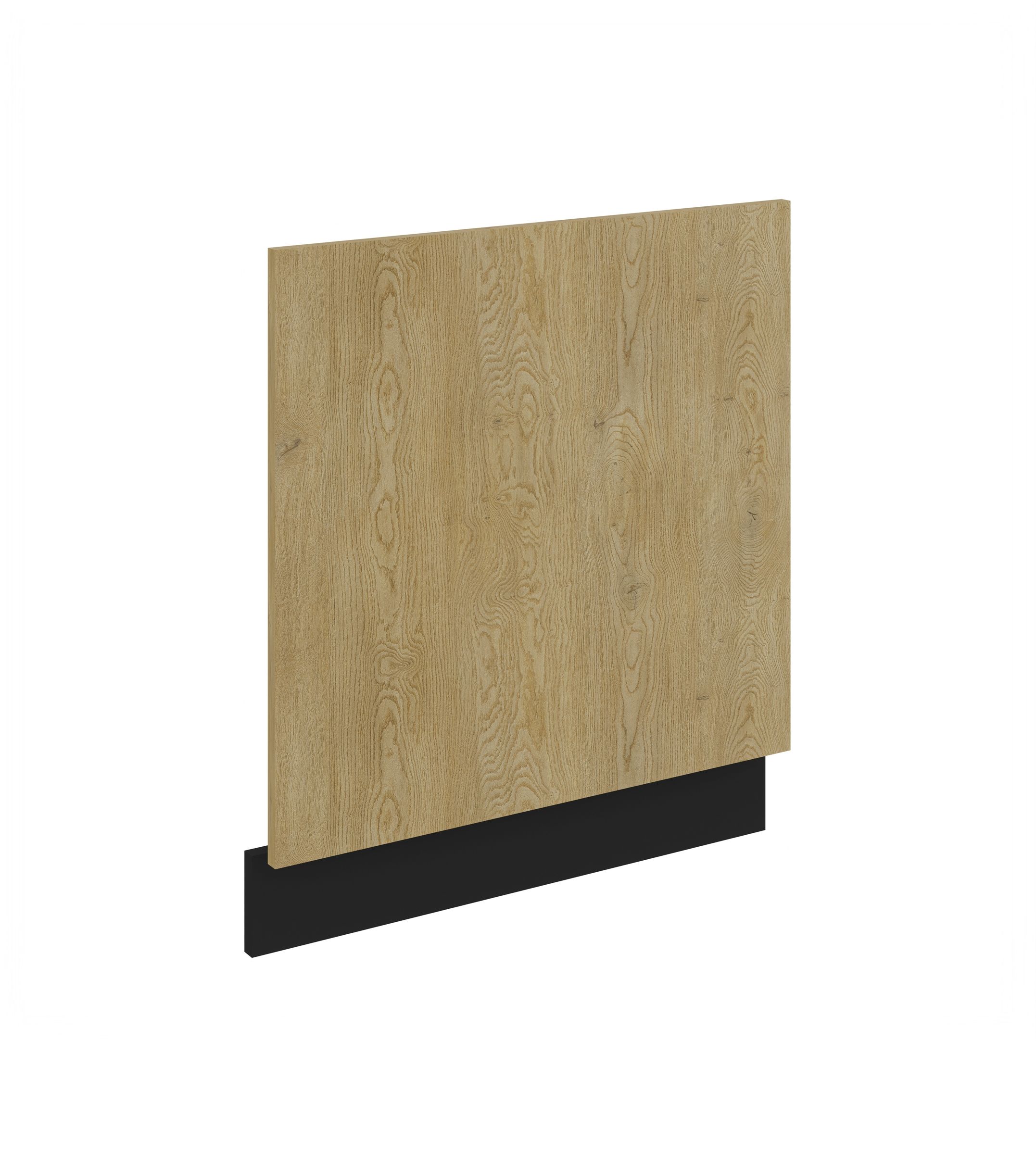 Frontblende f&uuml;r integrierten Geschirrsp&uuml;ler 60 cm K&uuml;che CREMONA Eiche + Schwarz - Bild 1