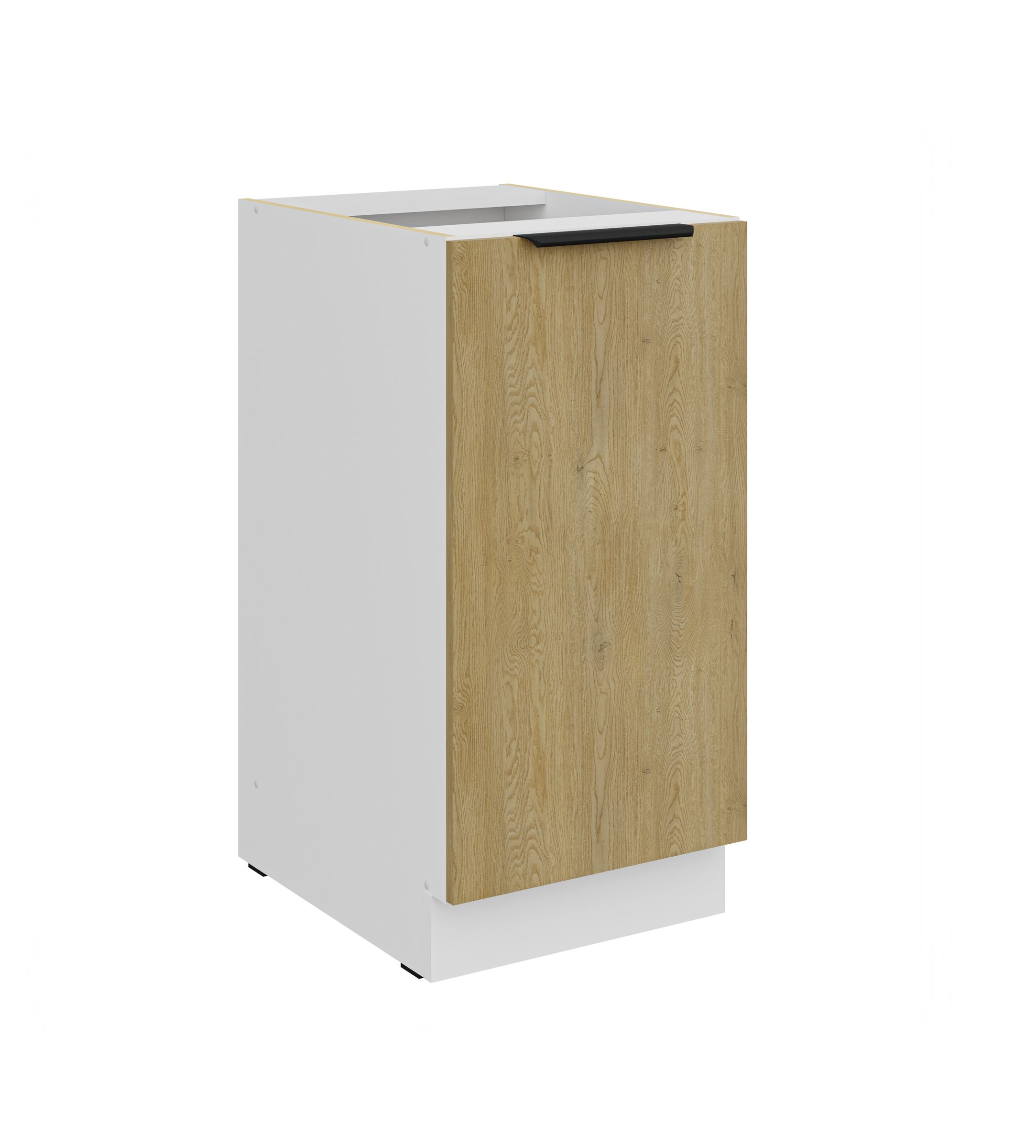 K&uuml;chen Unterschrank 40 cm CREMONA Eiche + Wei&szlig; K&uuml;che K&uuml;chenzeile K&uuml;chenblock - Bild 1