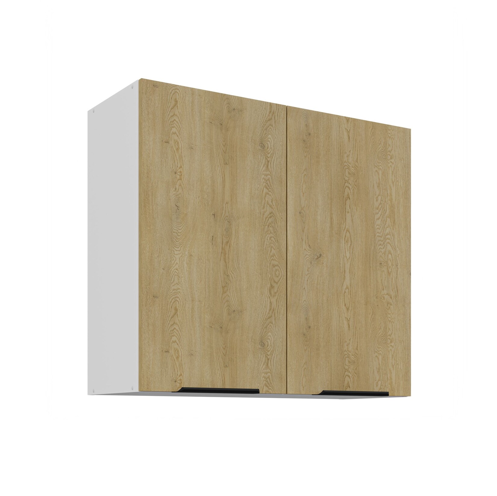 Küchen Hängeschrank 80 cm CREMONA Eiche + Weiß Küche Küchenzeile Küchenblock