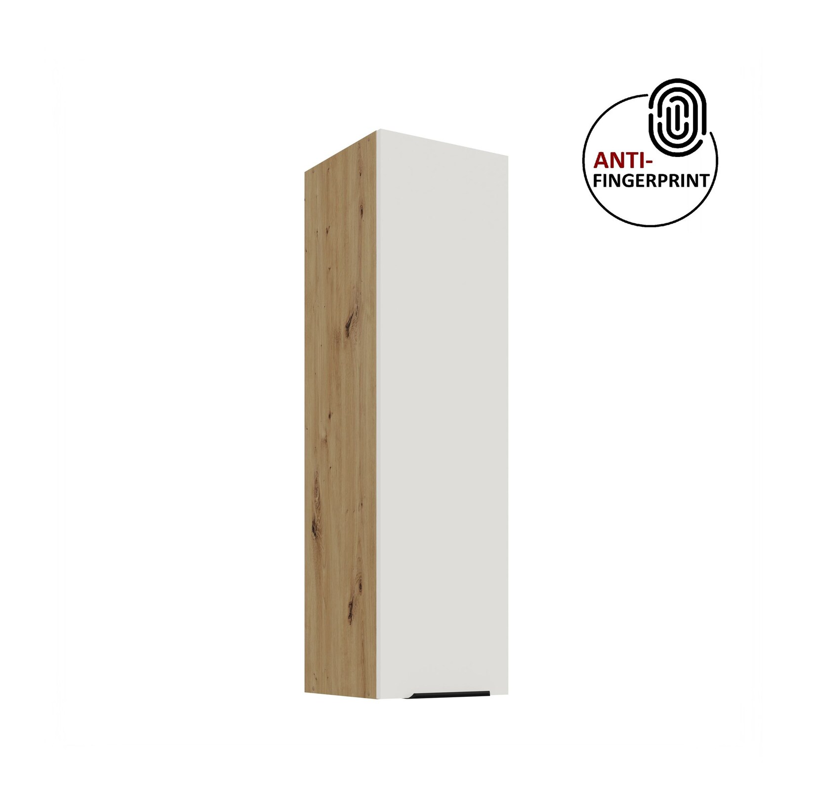 Küche ARIA Hängeschrank 30 cm Höhe 90 cm Weiss Küchenzeile Anti Fingerprint