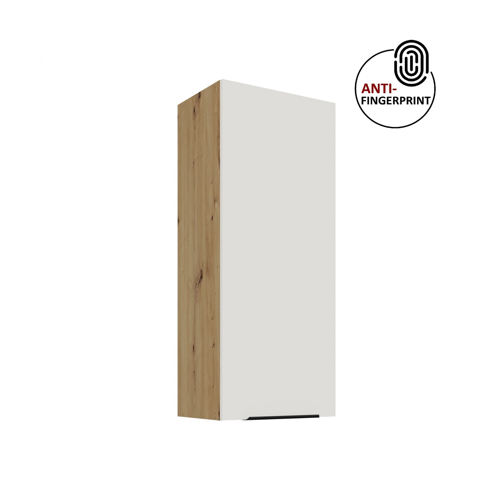 Küche ARIA Hängeschrank 45 cm Höhe 90 cm Weiss Küchenzeile Anti Fingerprint