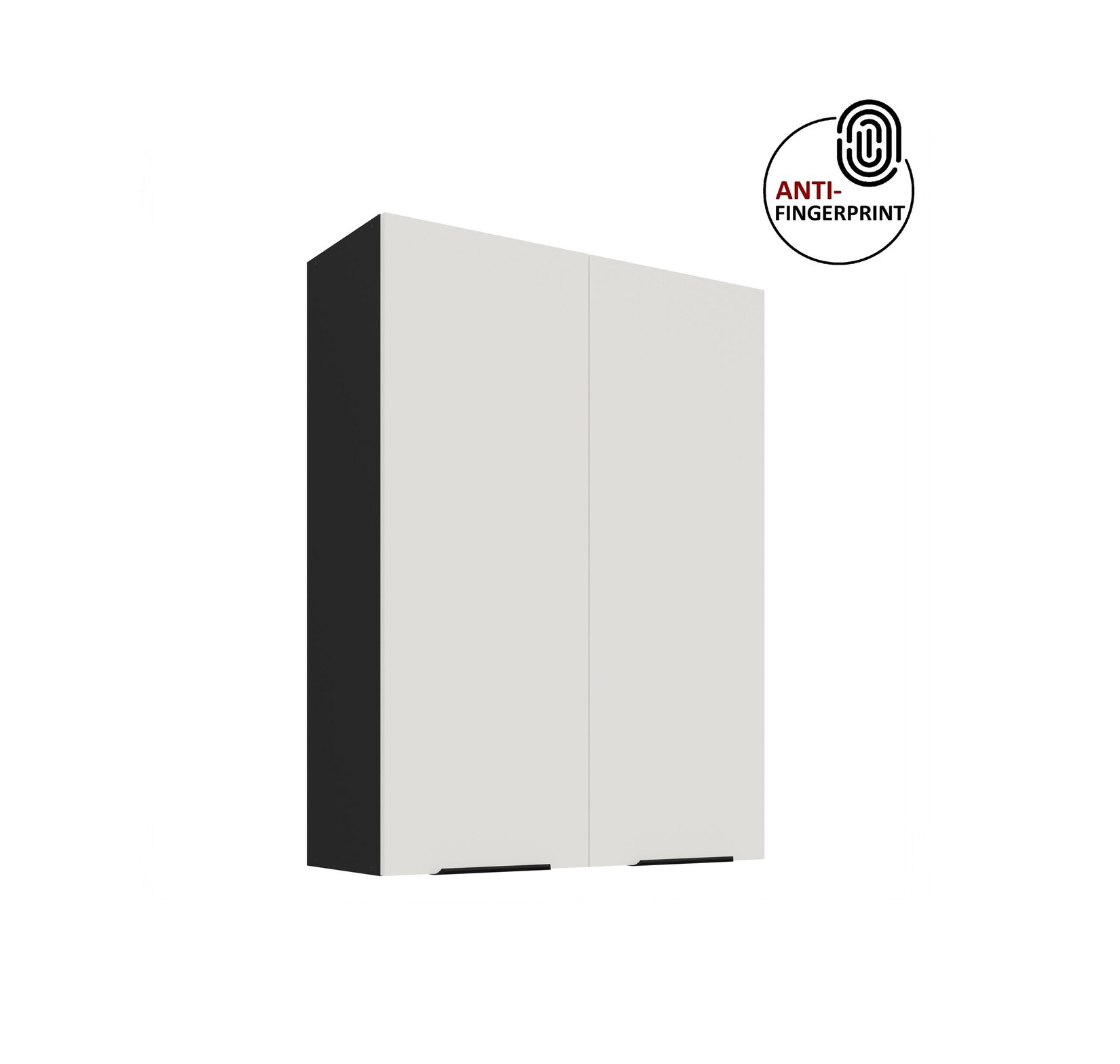 Küche ARIA Hängeschrank 80 cm Höhe 90 cm Weiss Küchenzeile Anti Fingerprint