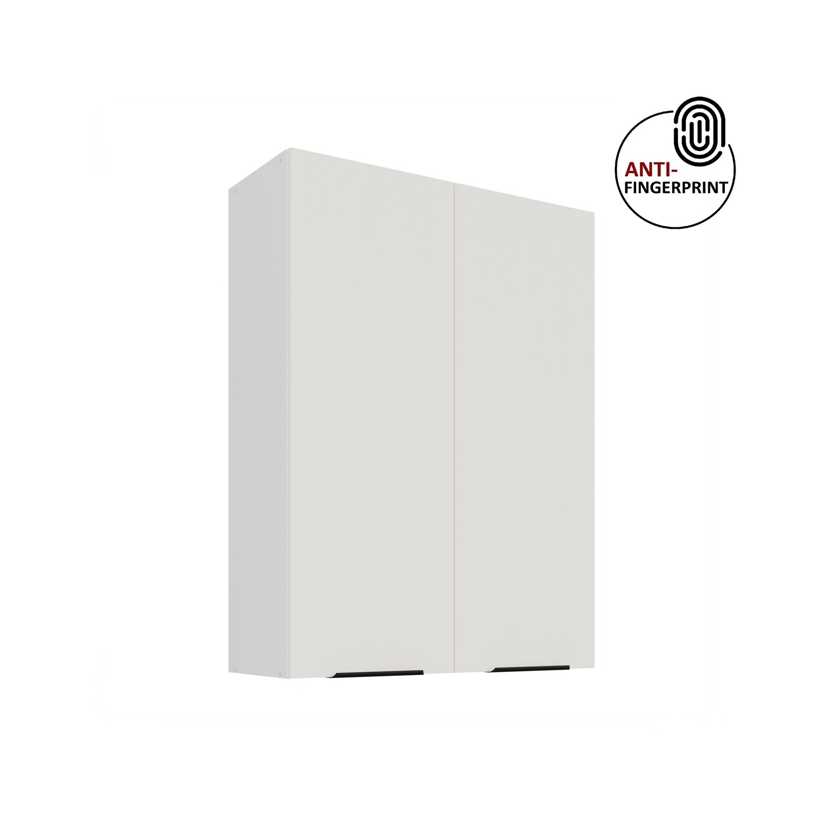 Küche ARIA Hängeschrank 80 cm Höhe 90 cm Weiss Küchenzeile Anti Fingerprint