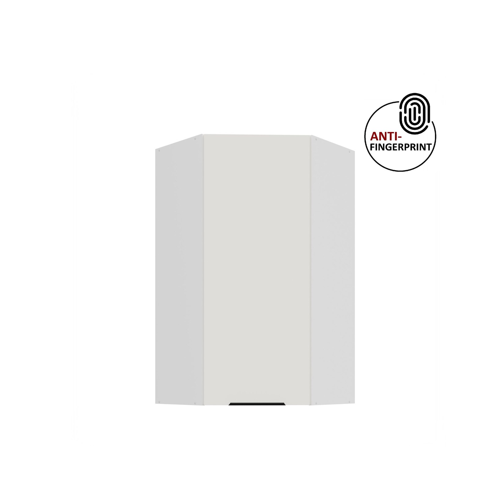 Küche ARIA Eckhängeschrank 60 cm, Höhe 90 cm Weiss Küchenzeile Anti Fingerprint
