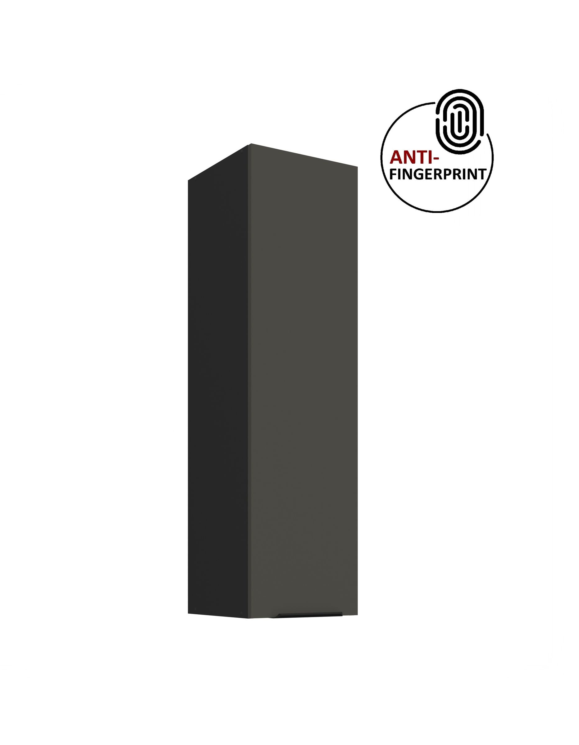 K&uuml;che ARIA H&auml;ngeschrank 30 cm H&ouml;he 90 cm Graphite K&uuml;chenzeile Anti Fingerprint - Bild 1