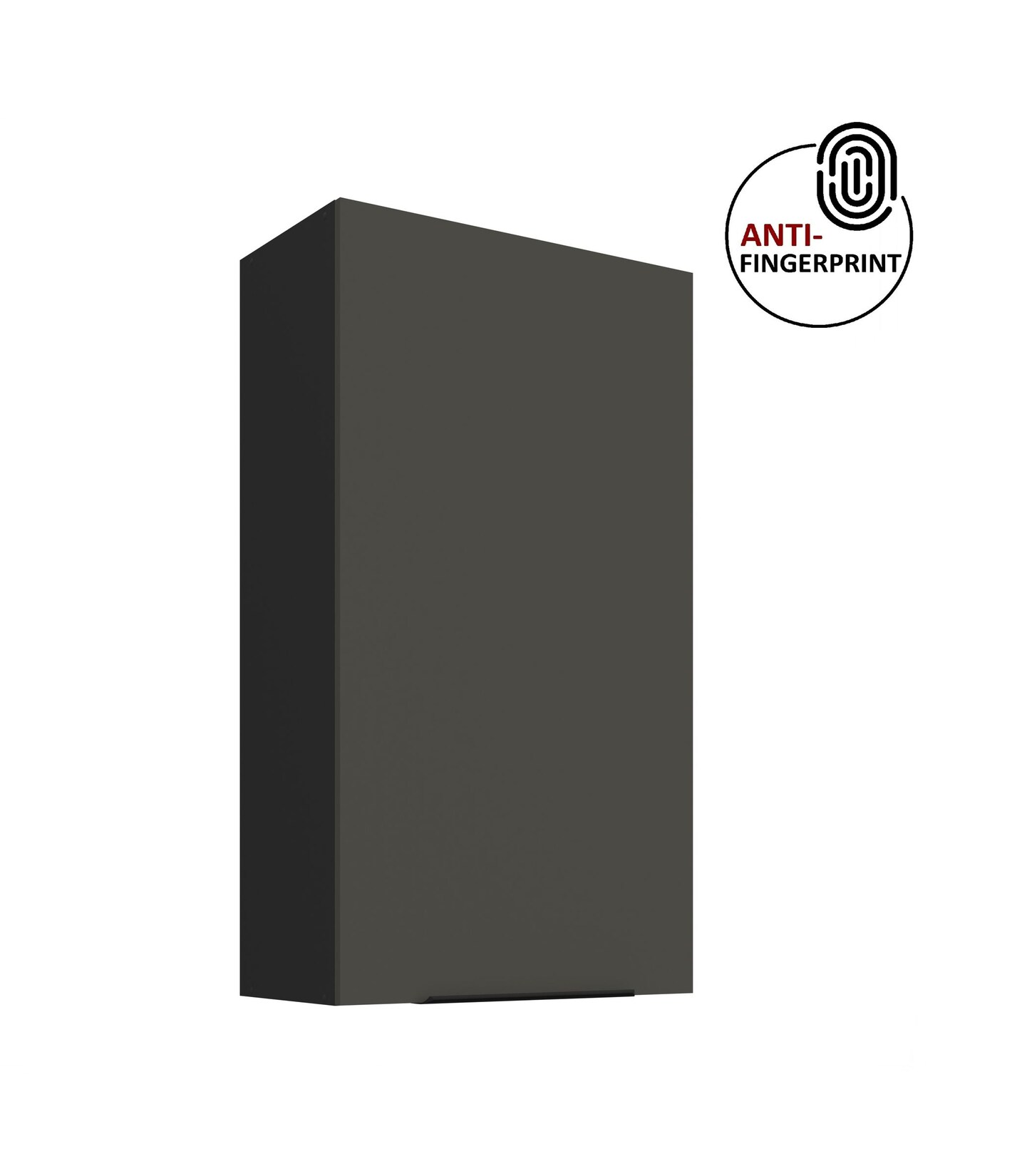Küche ARIA Hängeschrank 60 cm Höhe 90 cm Graphite Küchenzeile Anti Fingerprint