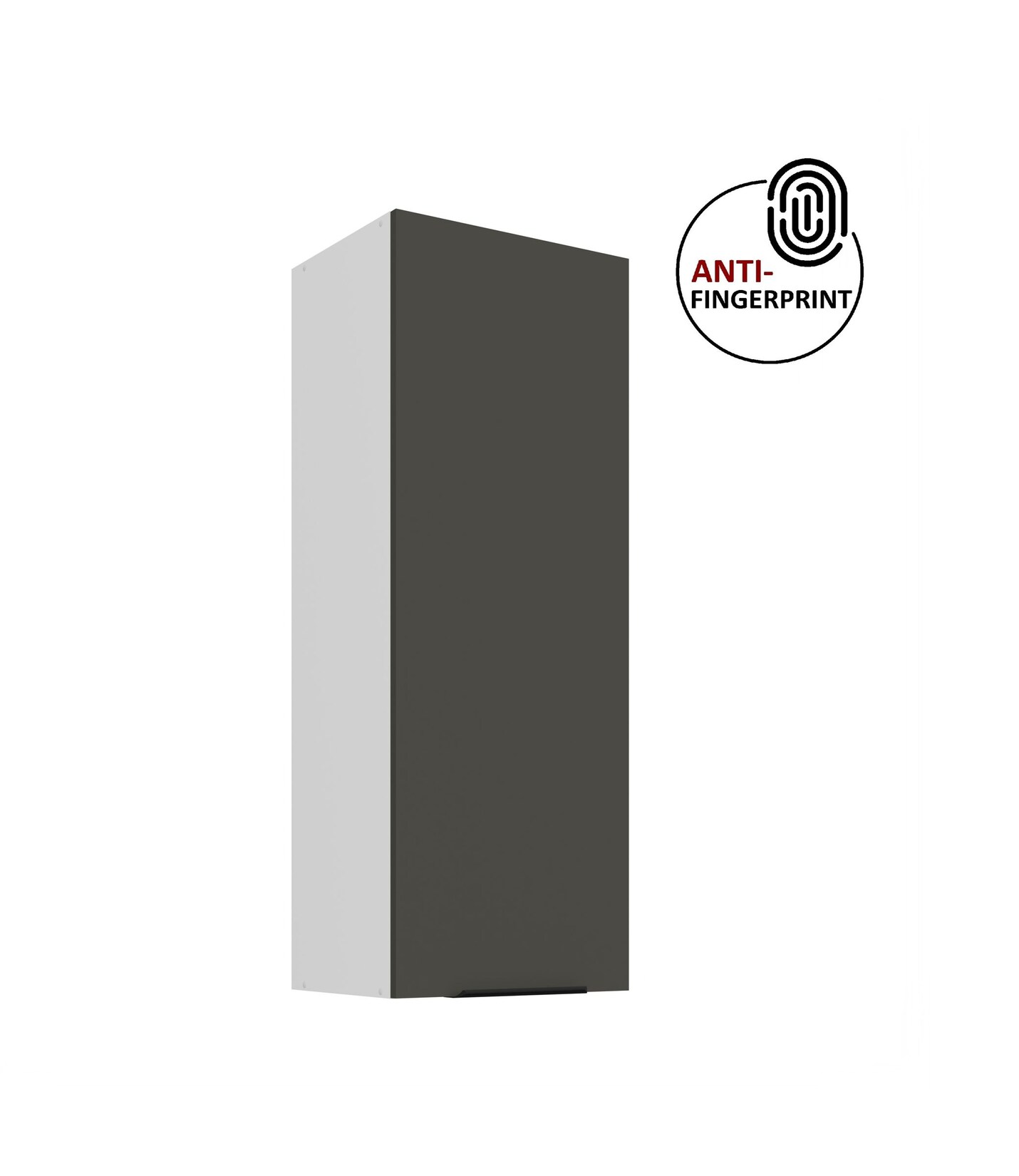 Küche ARIA Hängeschrank 40 cm Höhe 90 cm Graphite Küchenzeile Anti Fingerprint