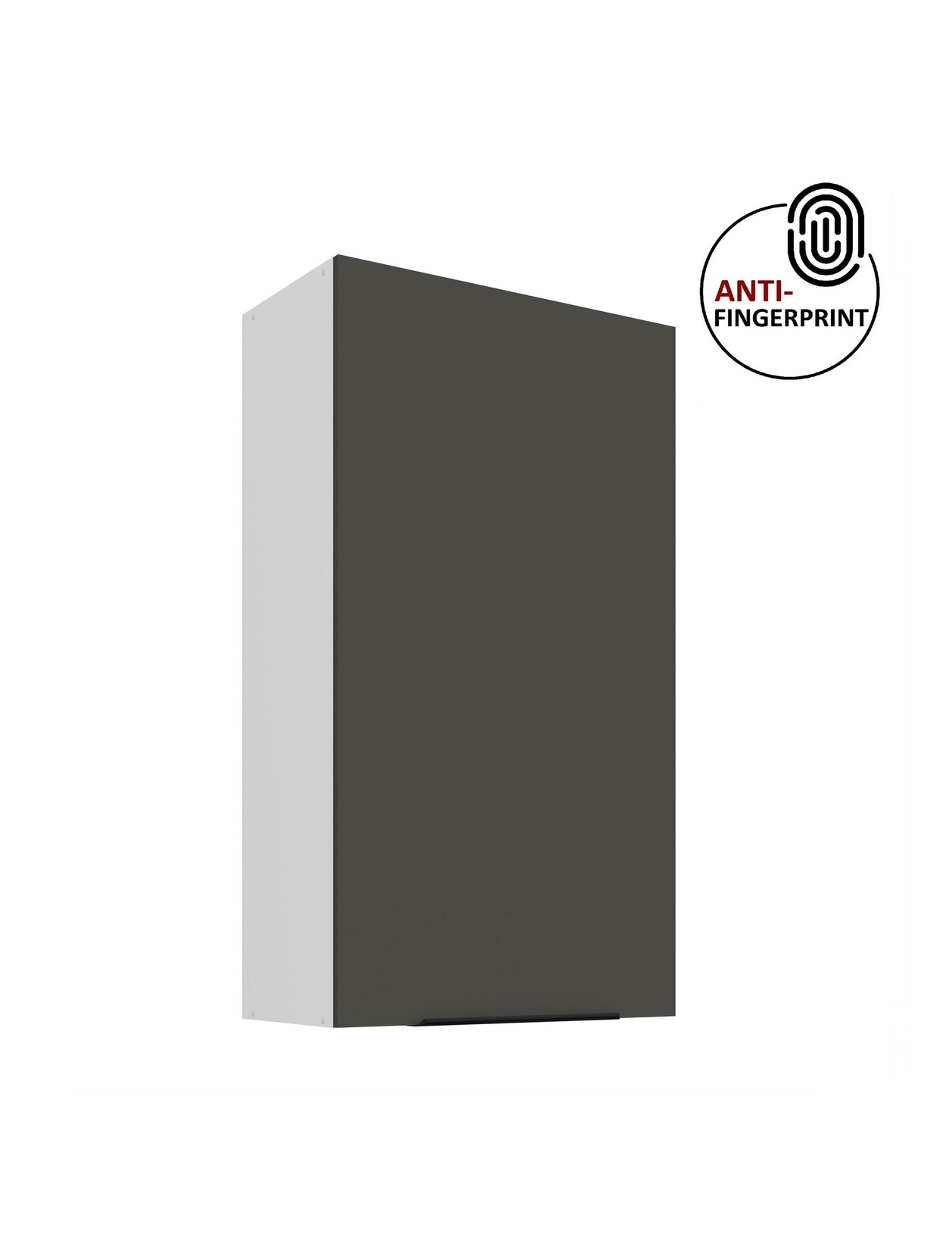 Küche ARIA Hängeschrank 60 cm Höhe 90 cm Graphite Küchenzeile Anti Fingerprint