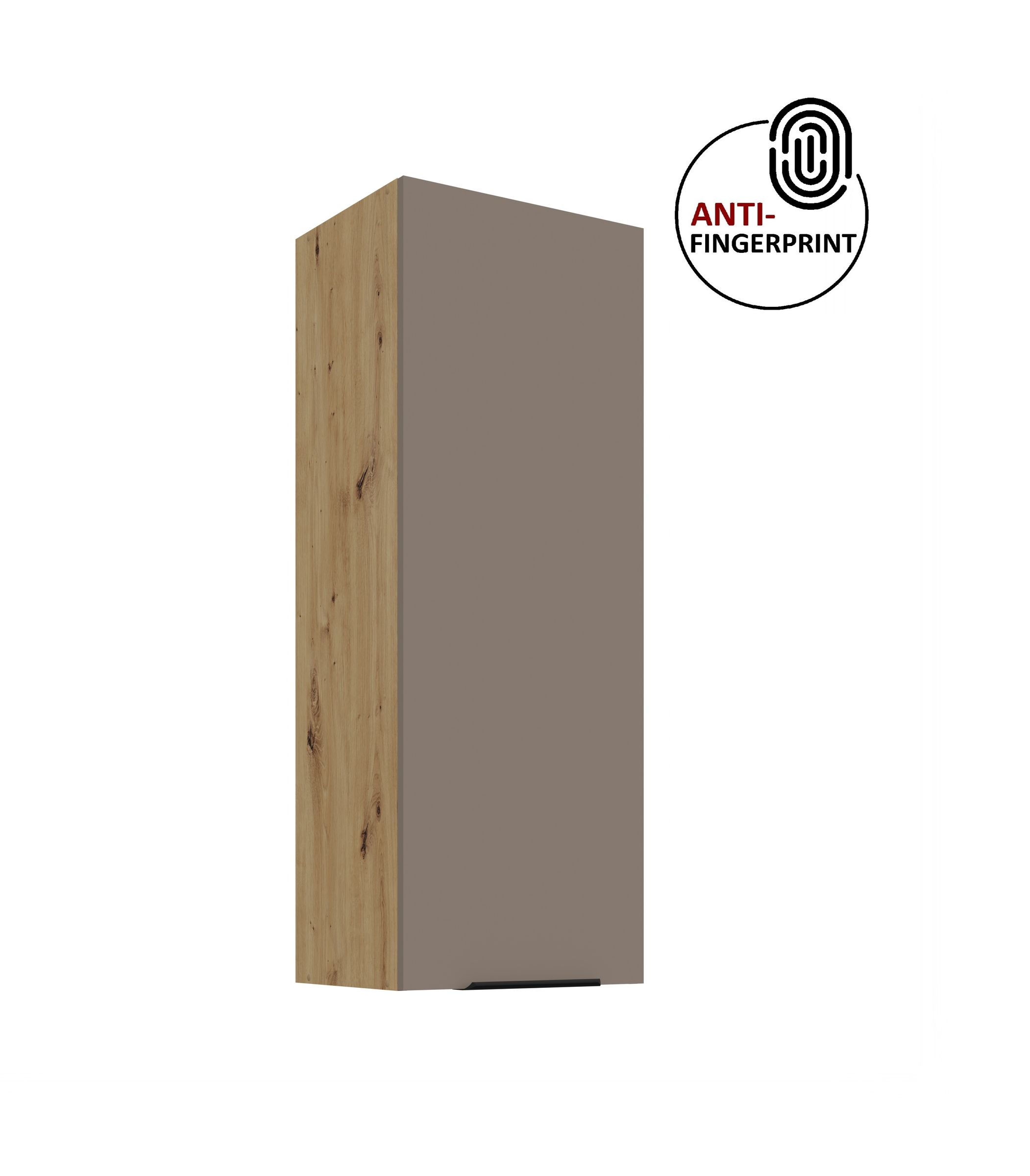 K&uuml;che ARIA H&auml;ngeschrank 40 cm H&ouml;he 90 cm Sandgrau K&uuml;chenzeile Anti Fingerprint - Bild 1