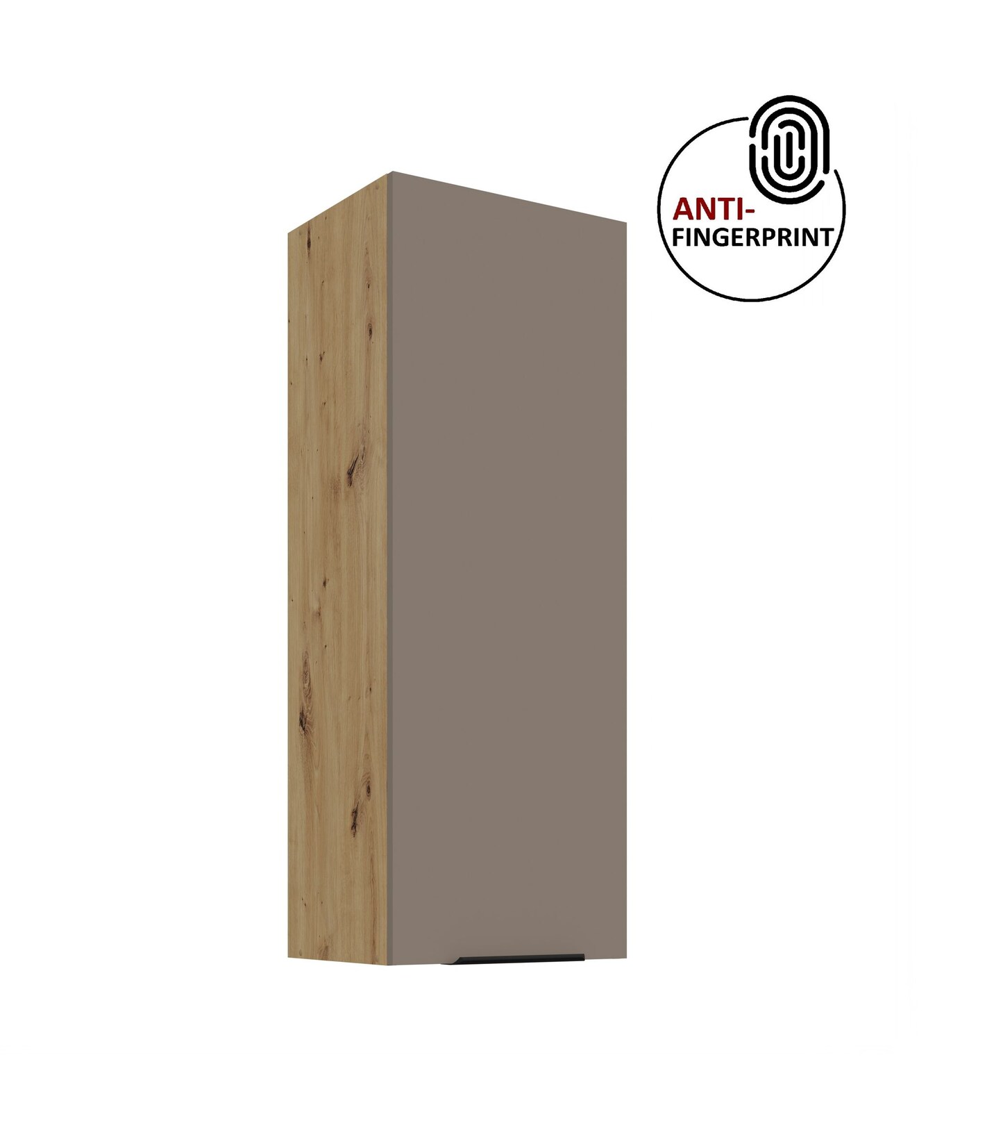 Küche ARIA Hängeschrank 40 cm Höhe 90 cm Sandgrau Küchenzeile Anti Fingerprint