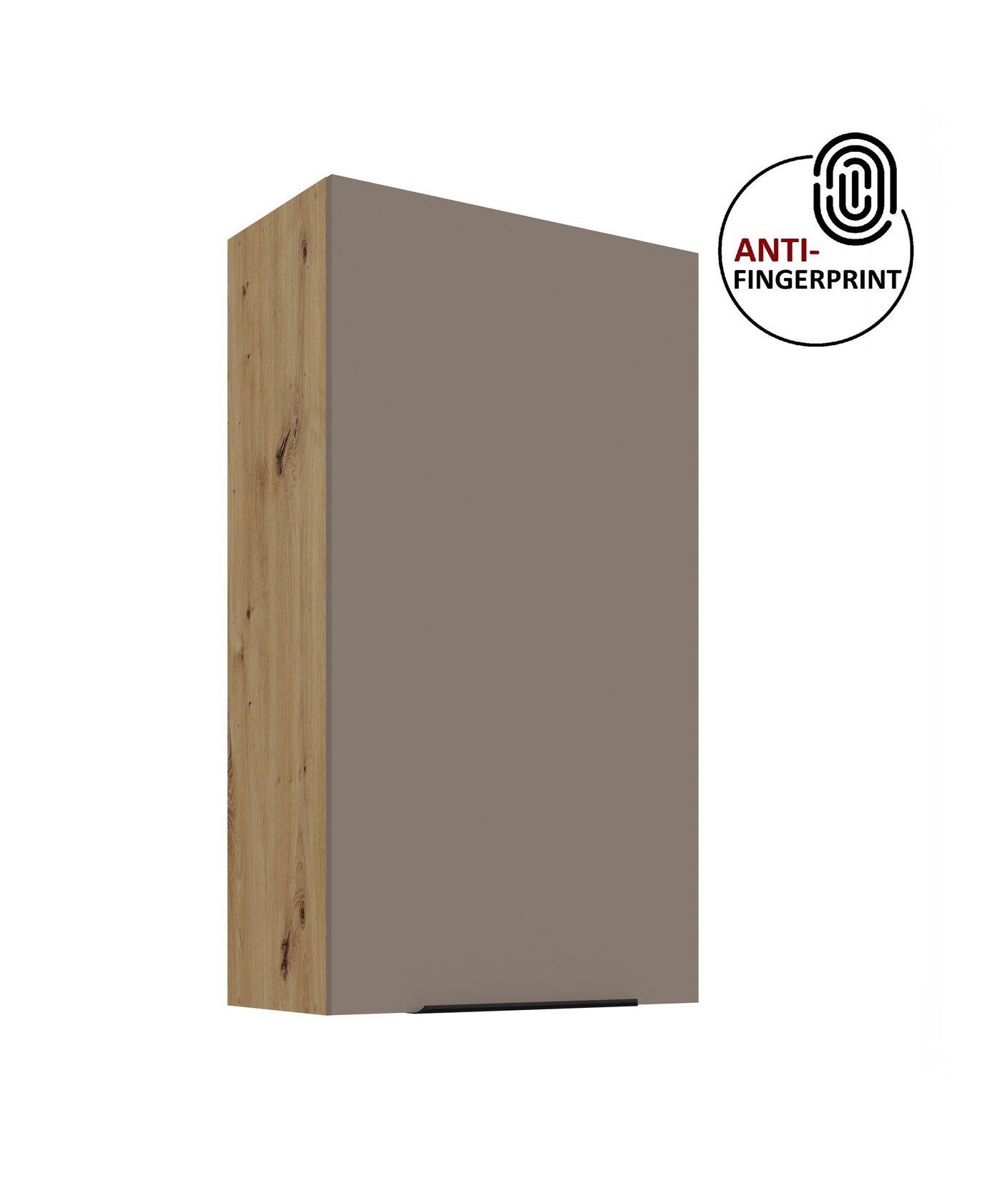 Küche ARIA Hängeschrank 60 cm Höhe 90 cm Sandgrau Küchenzeile Anti Fingerprint