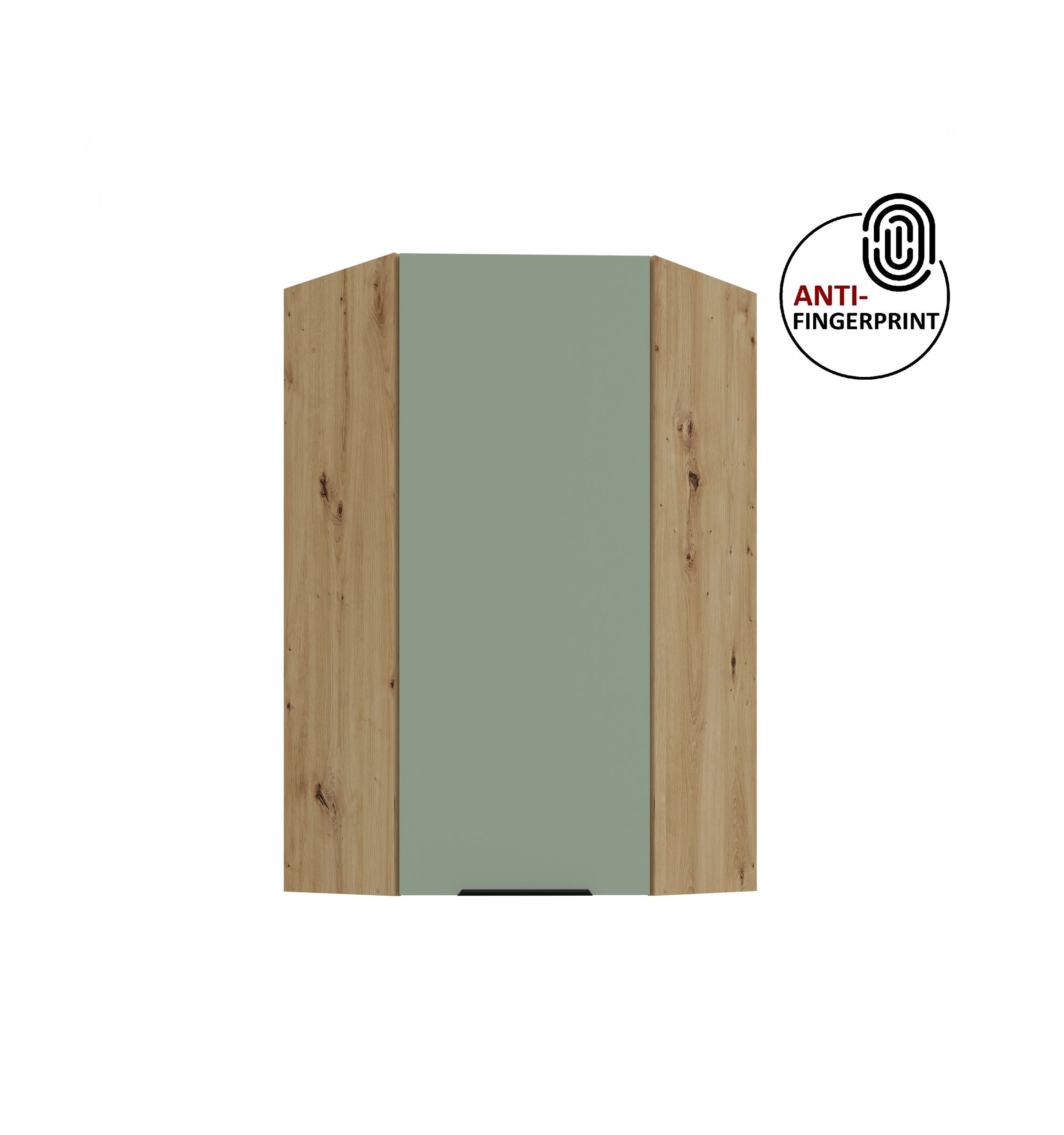 K&uuml;che ARIA Eckh&auml;ngeschrank 60 cm, H&ouml;he 90 Aquamarin K&uuml;chenzeile Anti Fingerprint - Bild 1