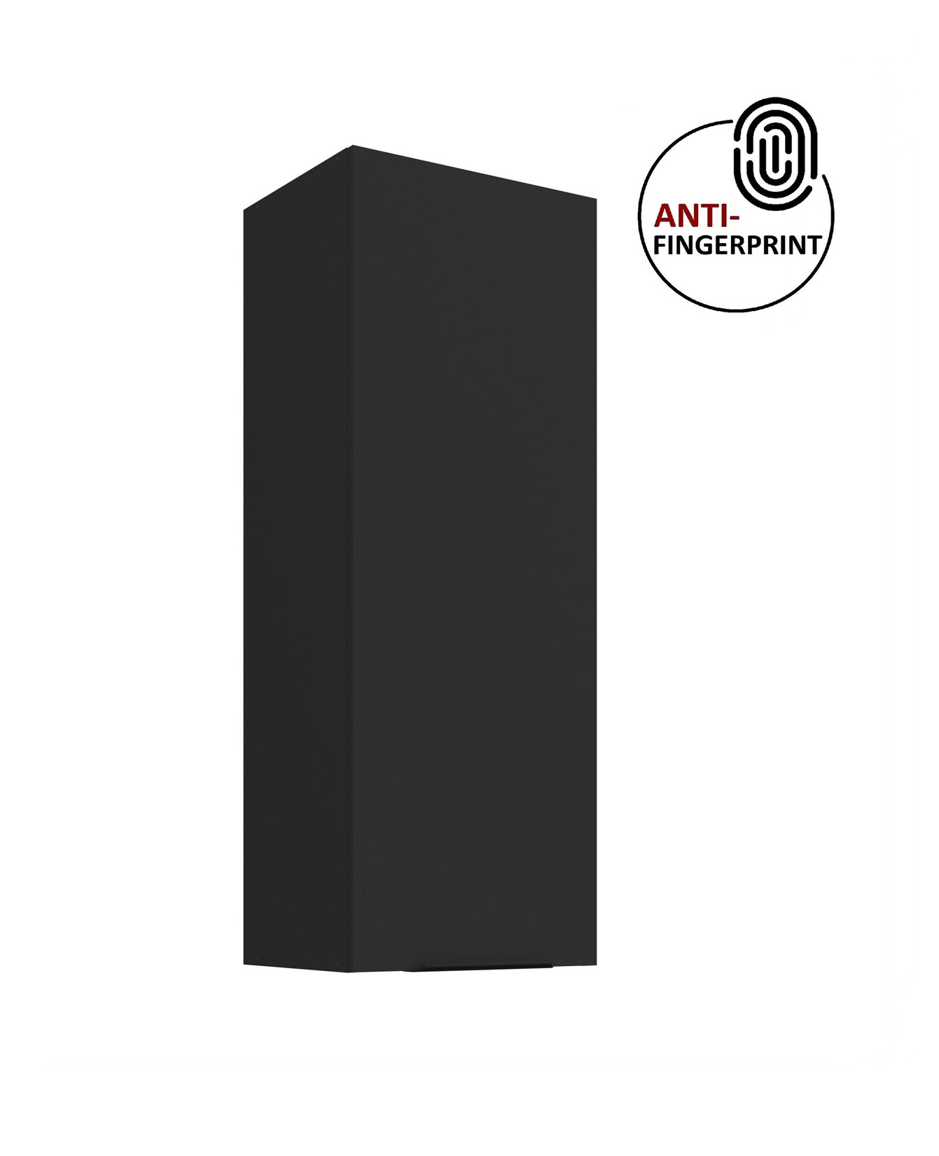 Küche ARIA Hängeschrank 40 cm Höhe 90 cm Schwarz Küchenzeile Anti Fingerprint