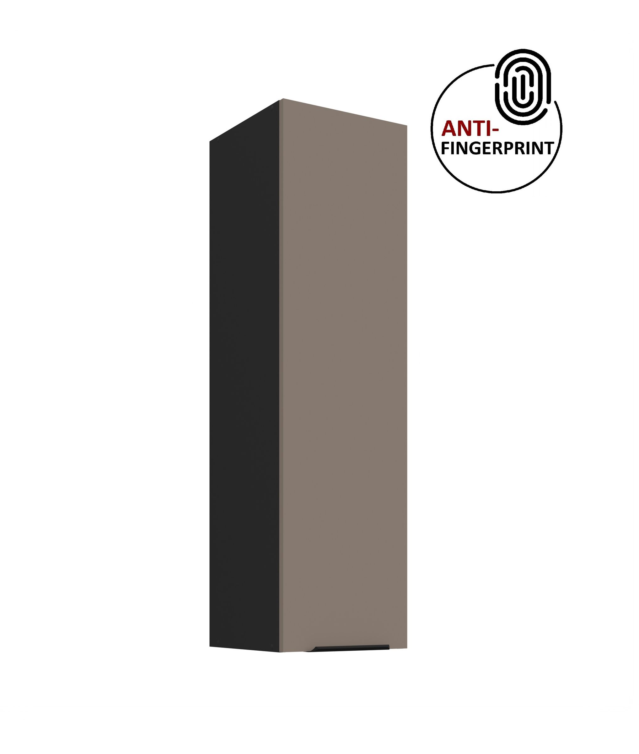 K&uuml;che ARIA H&auml;ngeschrank 30 cm H&ouml;he 90 cm Sandgrau K&uuml;chenzeile Anti Fingerprint - Bild 1