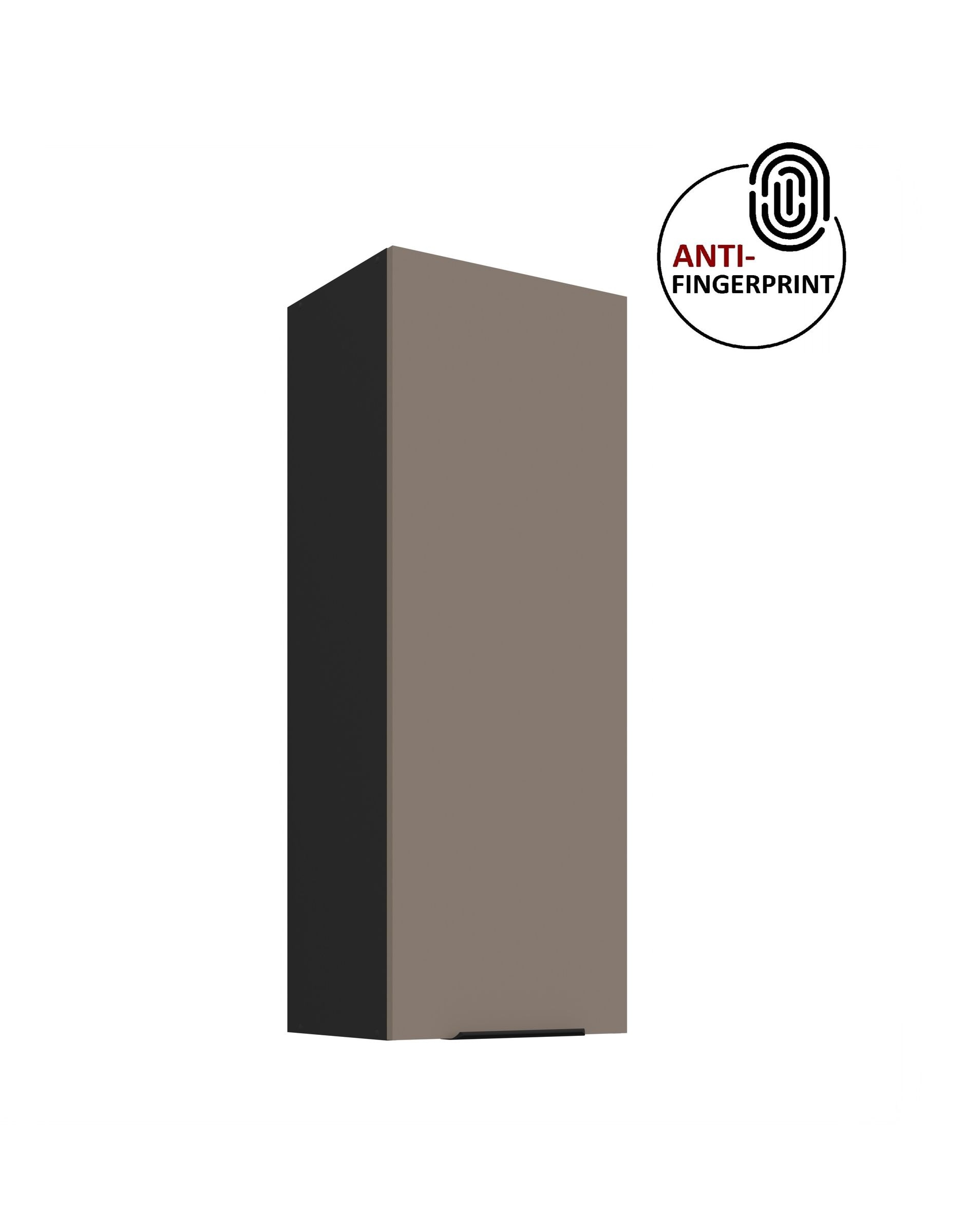 K&uuml;che ARIA H&auml;ngeschrank 40 cm H&ouml;he 90 cm Sandgrau K&uuml;chenzeile Anti Fingerprint - Bild 1