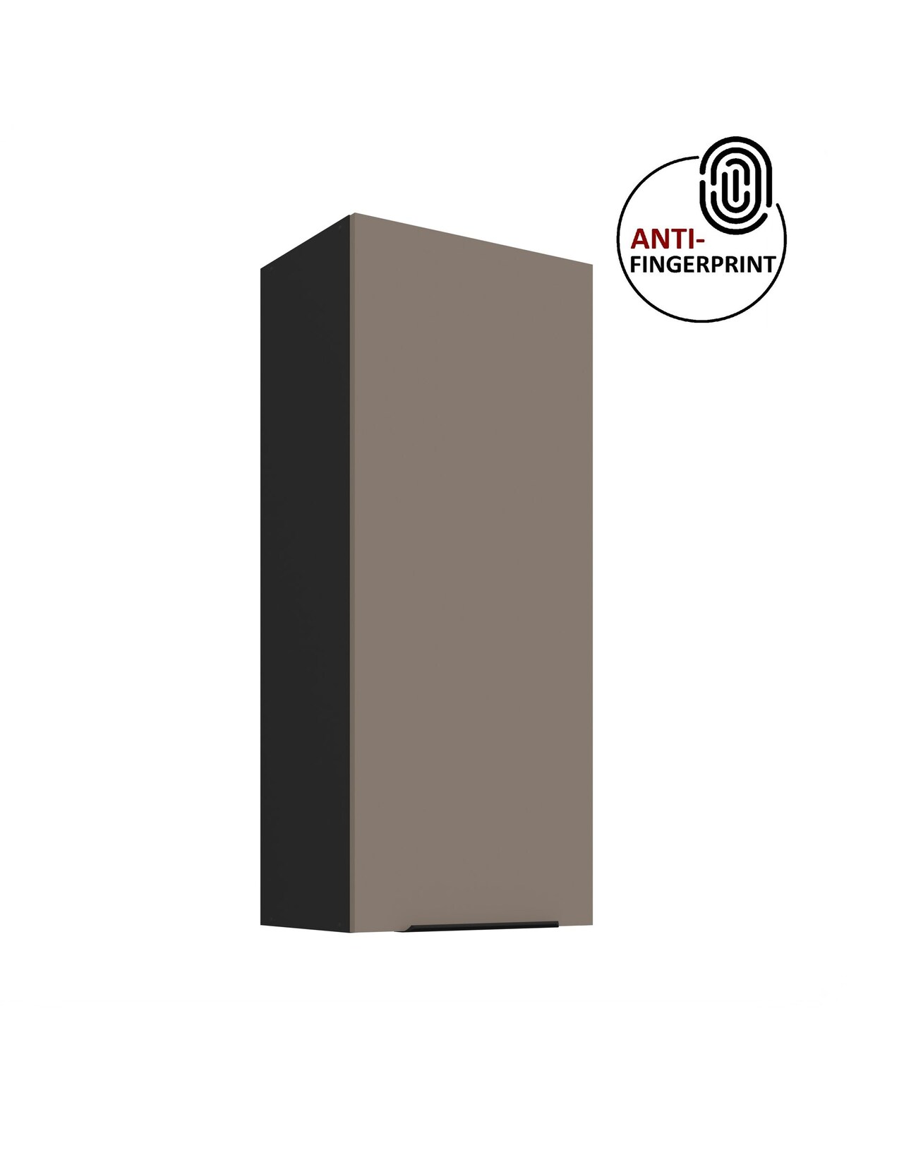 Küche ARIA Hängeschrank 45 cm Höhe 90 cm Sandgrau Küchenzeile Anti Fingerprint