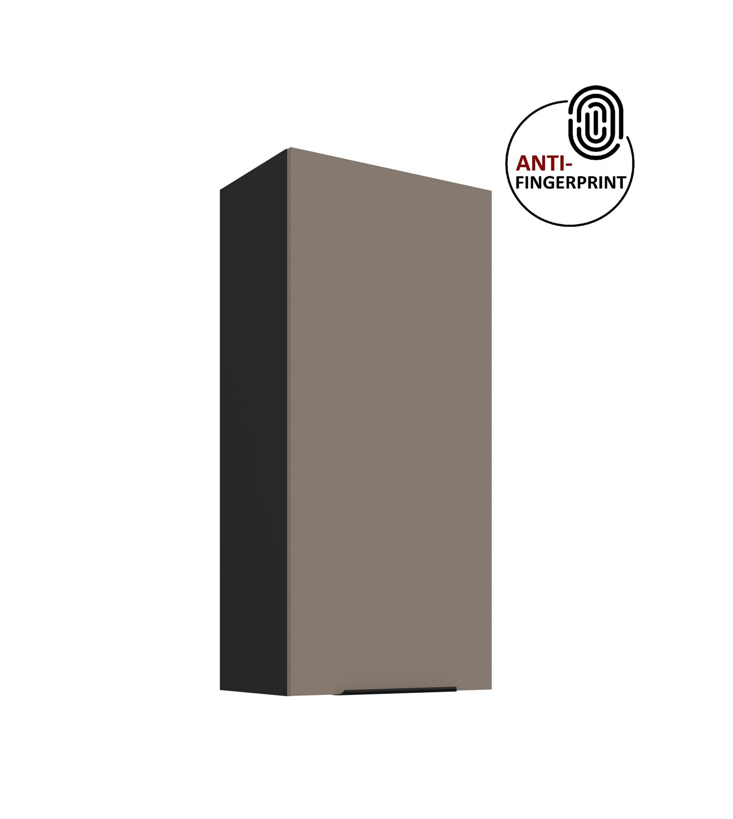 Küche ARIA Hängeschrank 50 cm Höhe 90 cm Sandgrau Küchenzeile Anti Fingerprint