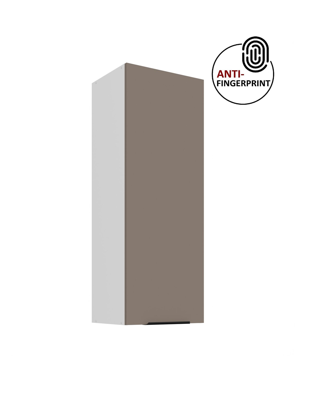 Küche ARIA Hängeschrank 40 cm Höhe 90 cm Sandgrau Küchenzeile Anti Fingerprint