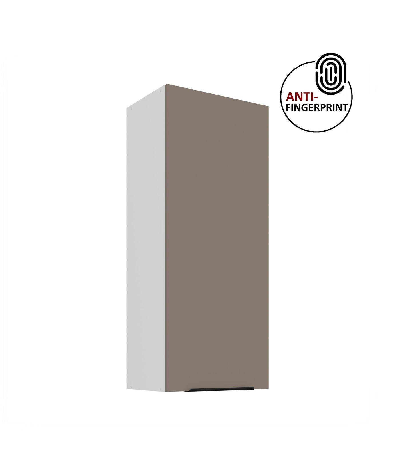 Küche ARIA Hängeschrank 45 cm Höhe 90 cm Sandgrau Küchenzeile Anti Fingerprint
