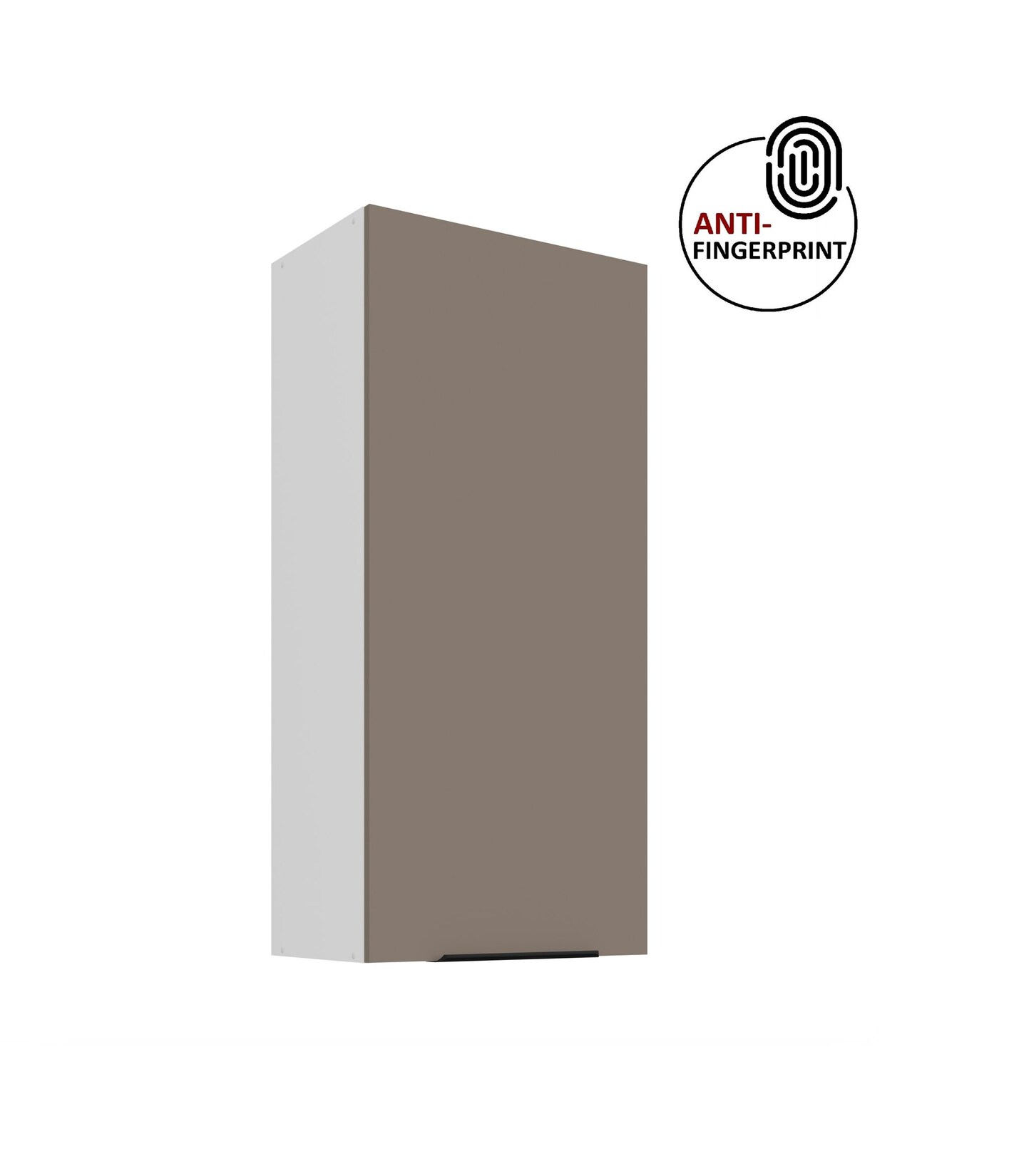 Küche ARIA Hängeschrank 50 cm Höhe 90 cm Sandgrau Küchenzeile Anti Fingerprint