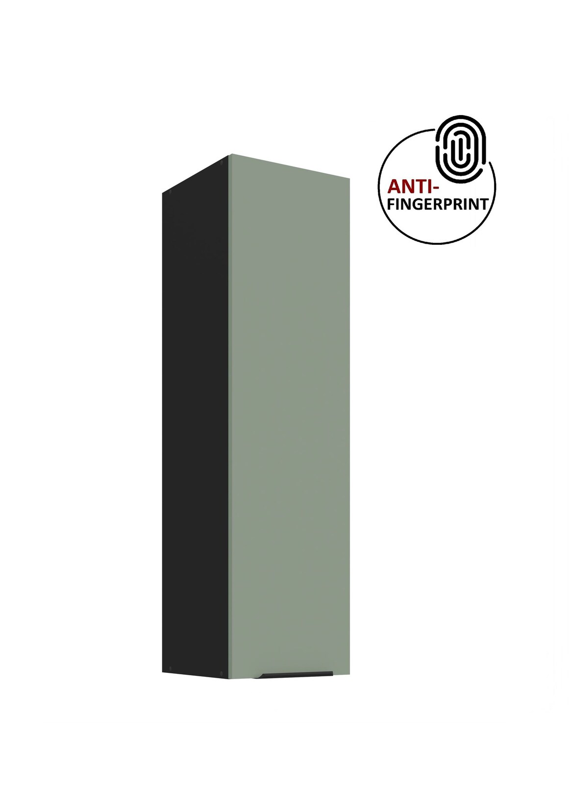 Küche ARIA Hängeschrank 30 cm Höhe 90 cm Aquamarin Küchenzeile Anti Fingerprint