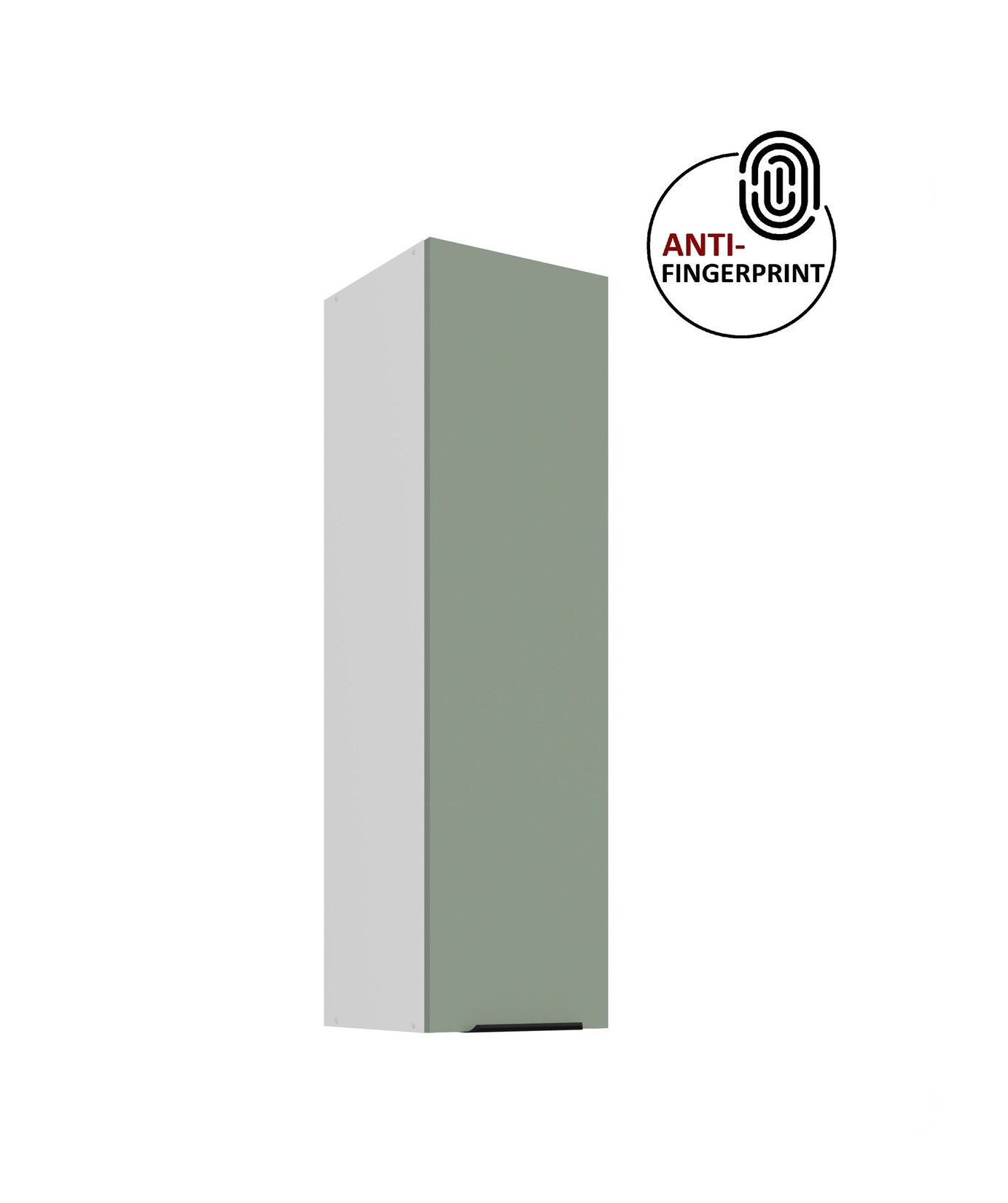 Küche ARIA Hängeschrank 30 cm Höhe 90 cm Aquamarin Küchenzeile Anti Fingerprint