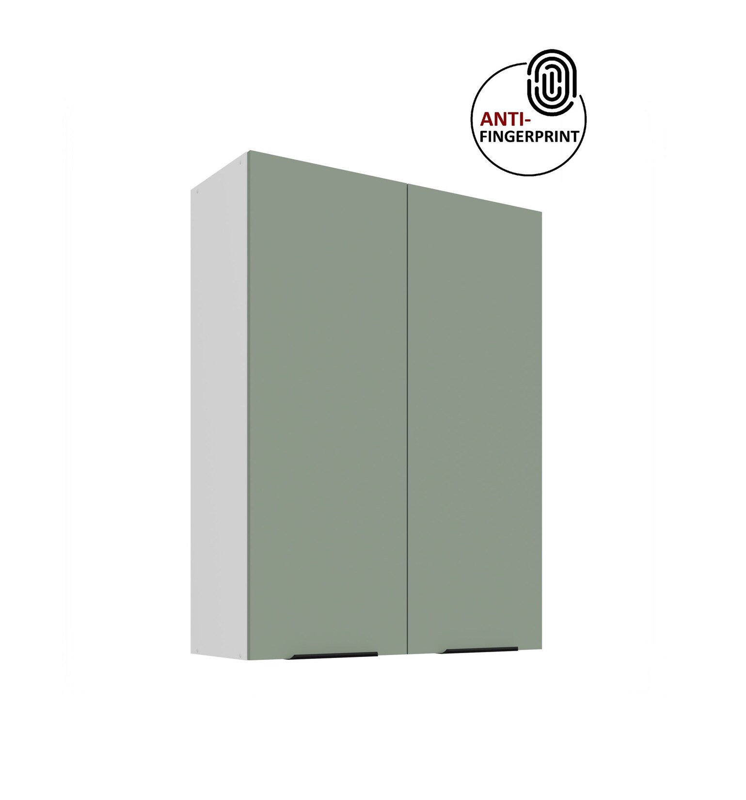 Küche ARIA Hängeschrank 80 cm Höhe 90 cm Aquamarin Küchenzeile Anti Fingerprint