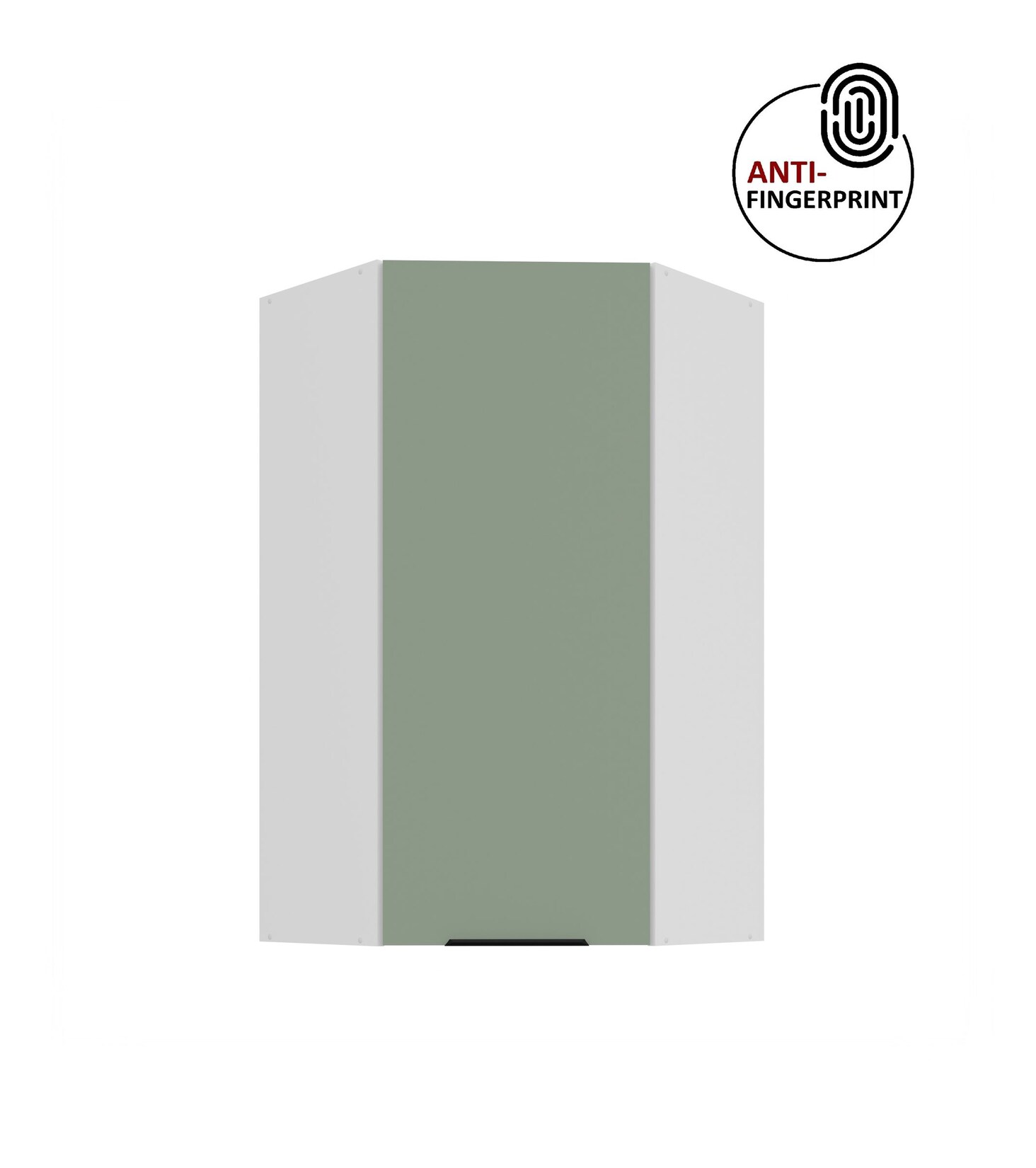 Küche ARIA Eckhängeschrank 60 cm, Höhe 90 Aquamarin Küchenzeile Anti Fingerprint