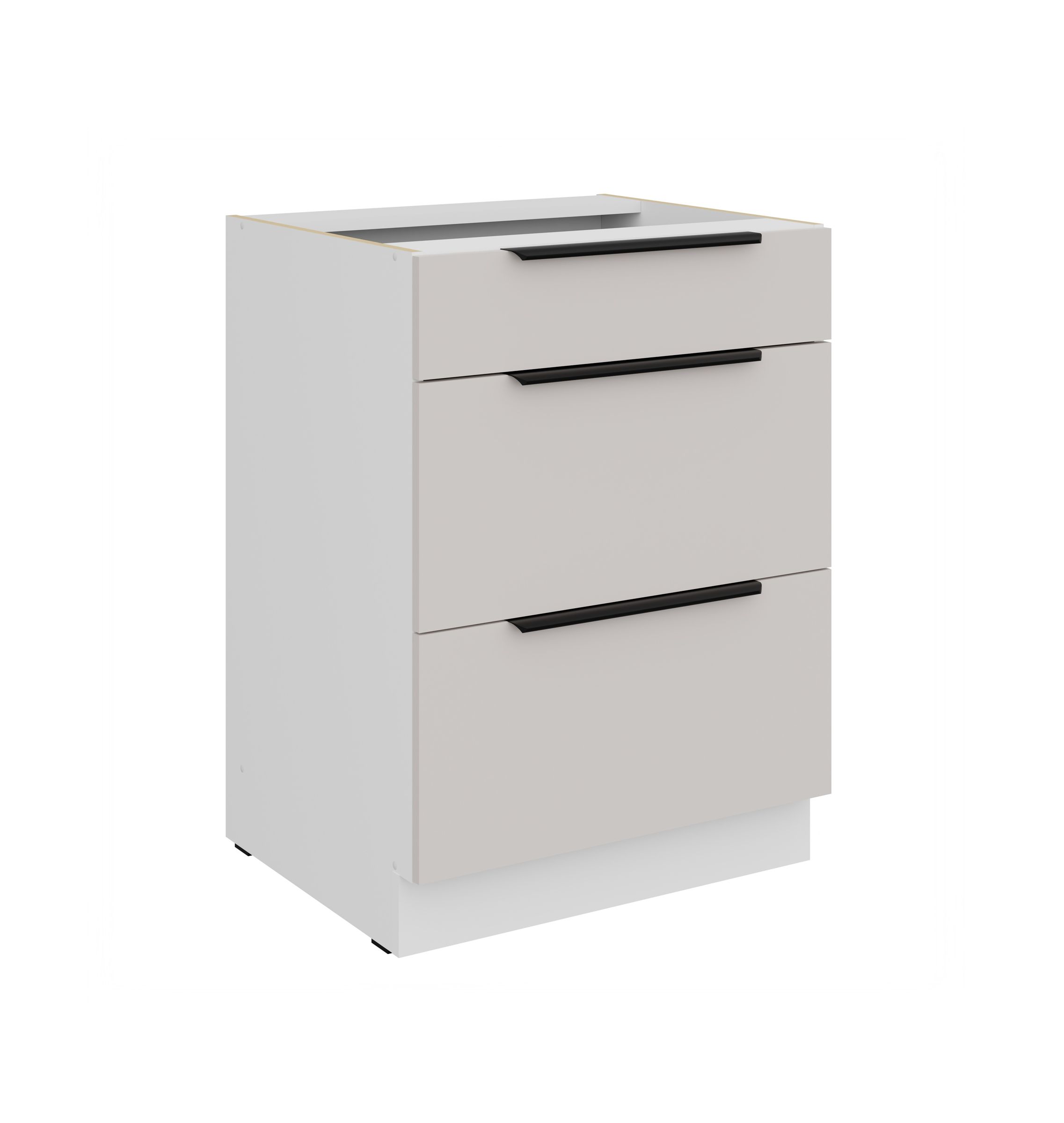 K&uuml;chen Unterschrank 60 cm COMO Kaschmir Vollauszug Soft-Close K&uuml;che K&uuml;chenzeile - Bild 1