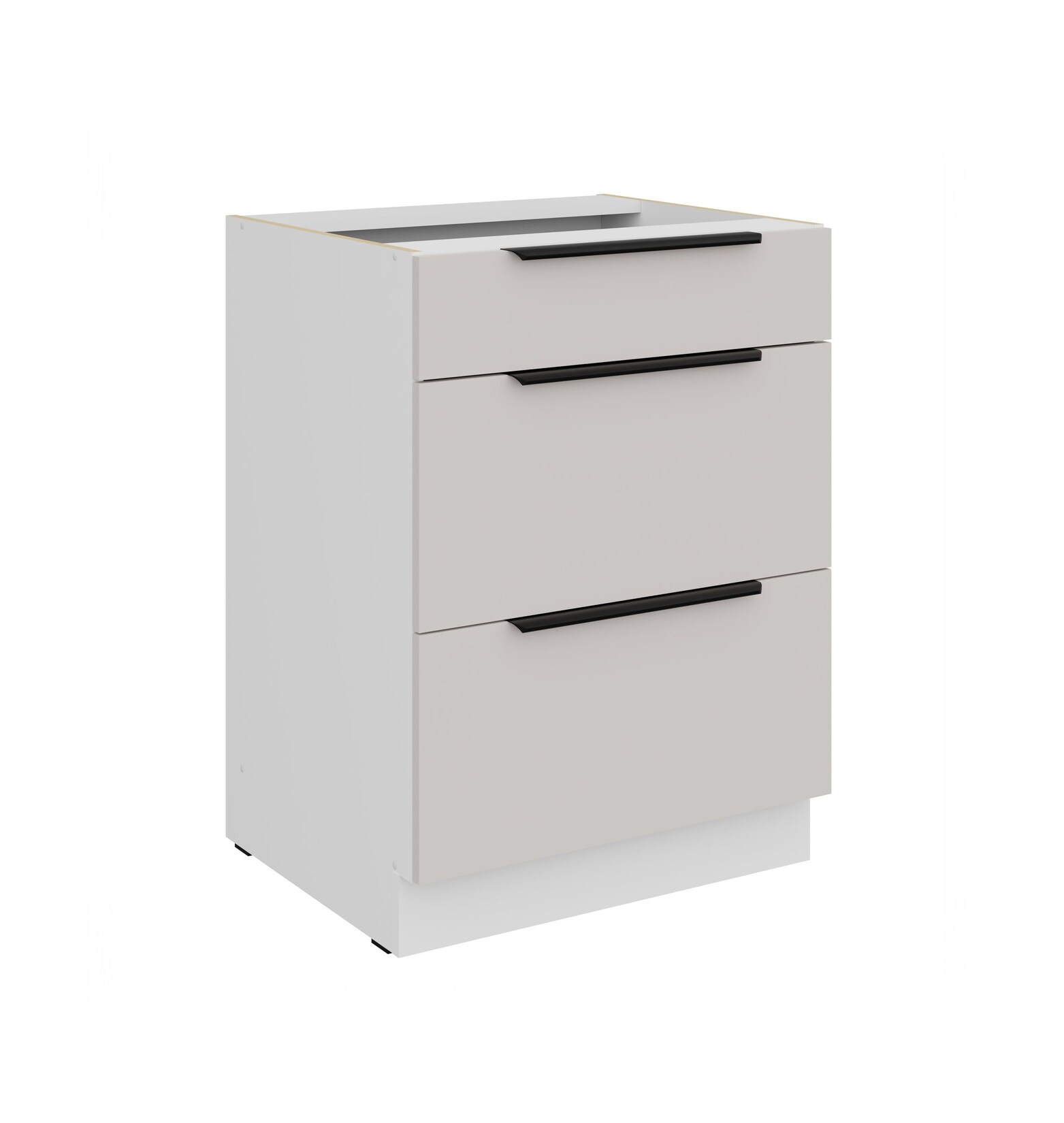 Küchen Unterschrank 60 cm COMO Kaschmir Vollauszug Soft-Close Küche Küchenzeile