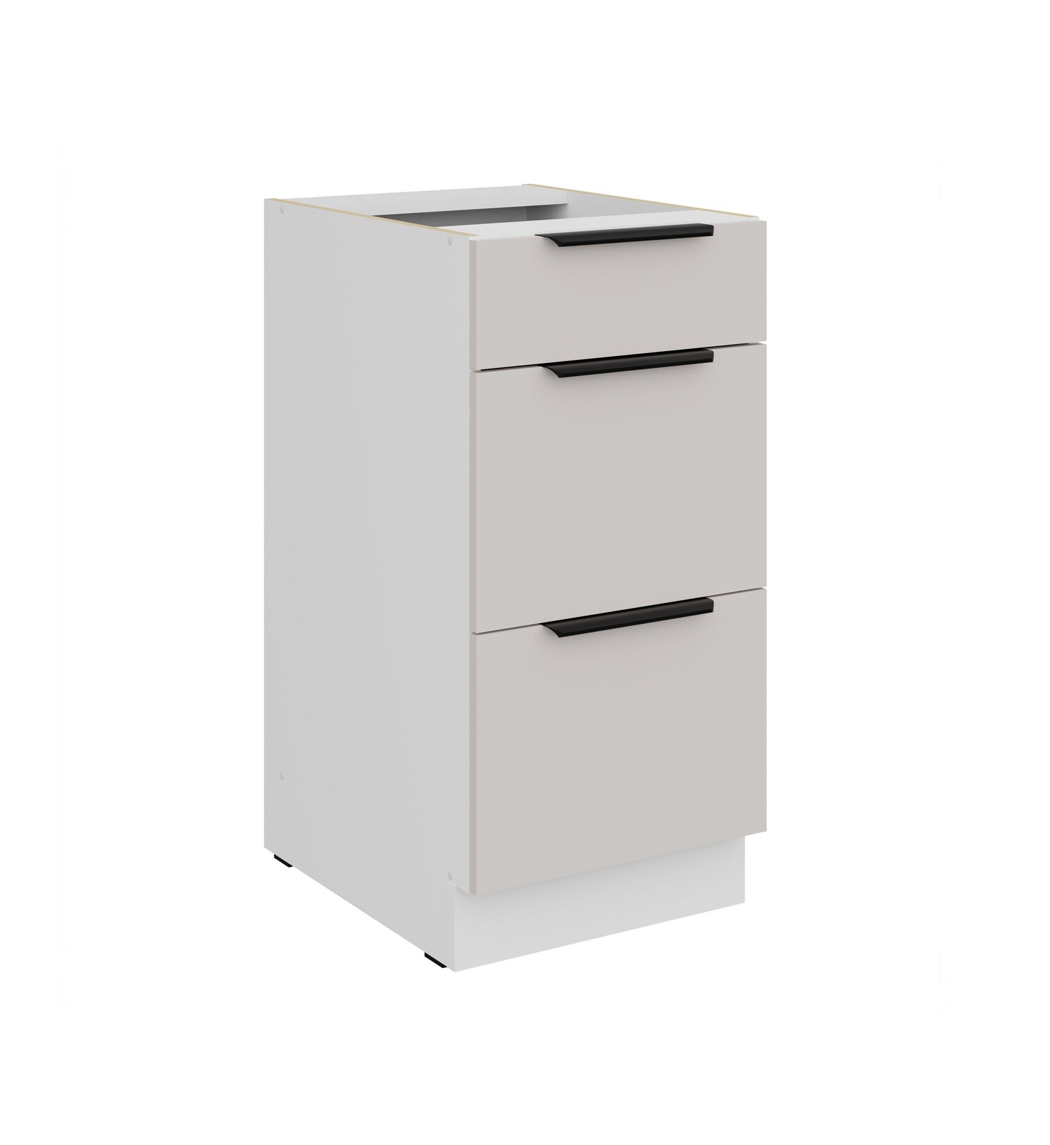 Küchen Unterschrank 40 cm COMO Kaschmir Vollauszug Soft-Close Küche Küchenzeile