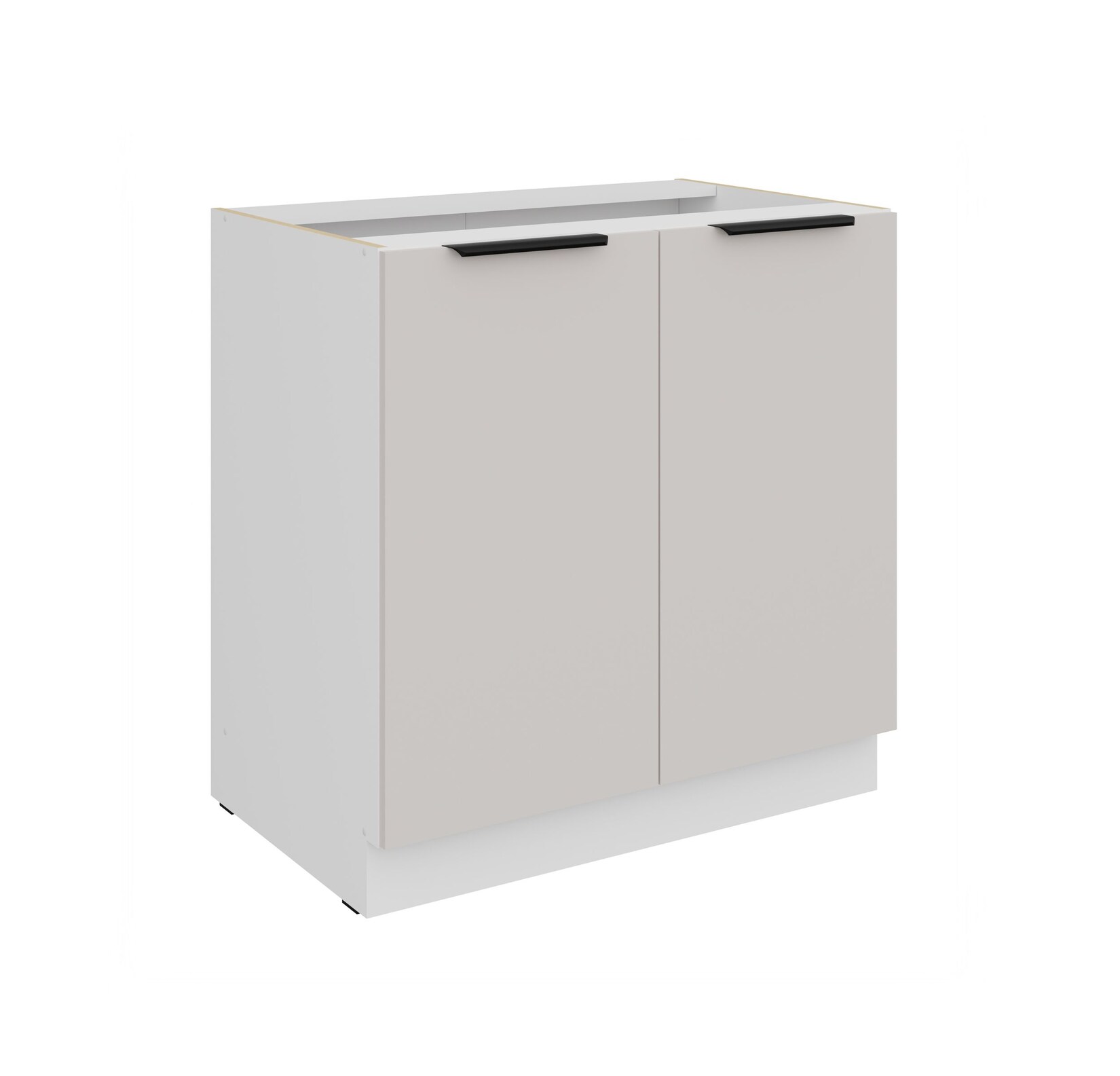 Küchen Unterschrank 80 cm COMO Kaschmir + Weiß Küche Küchenzeile Küchenblock