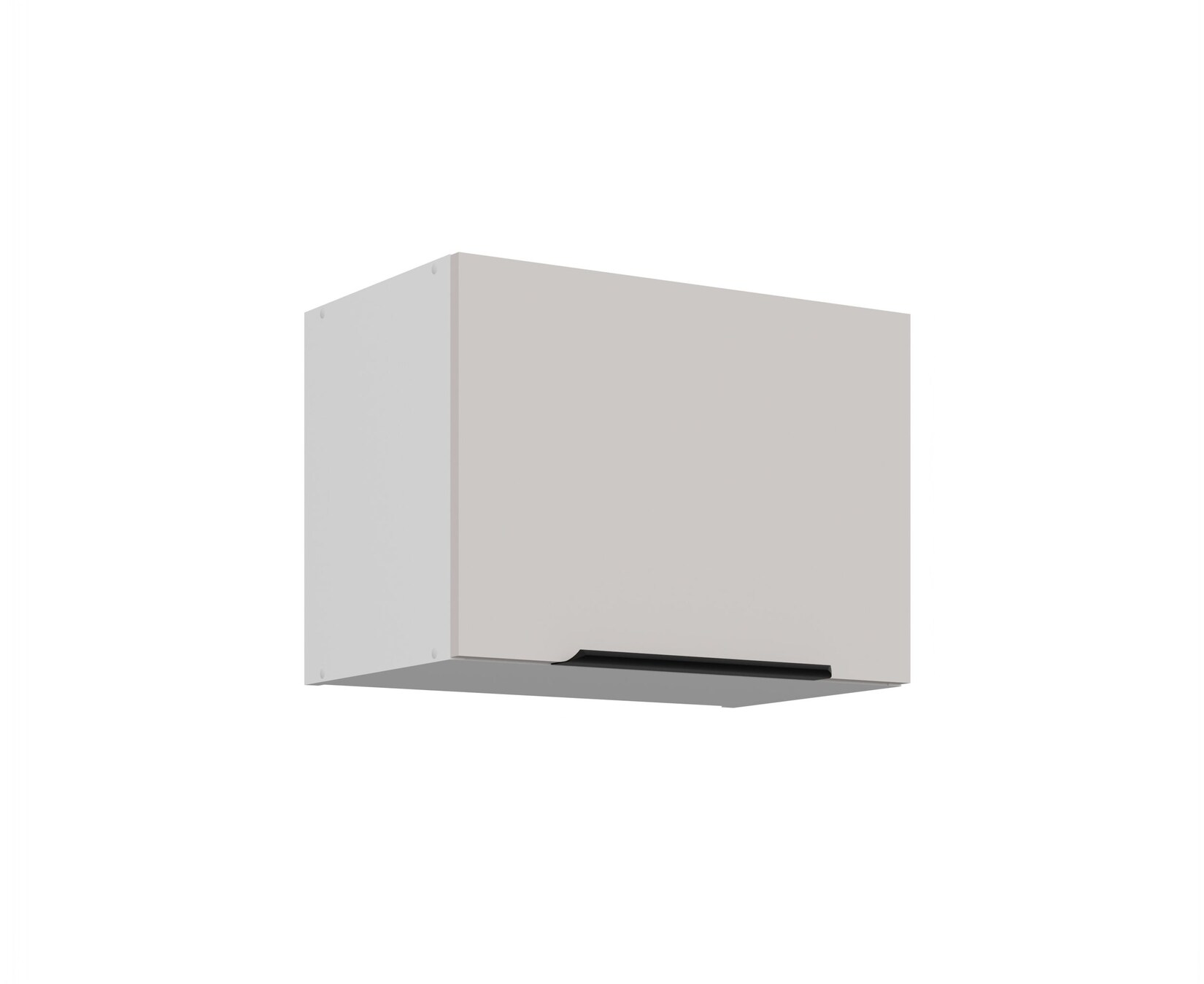 Küchen Kurzhängeschrank 50 cm COMO Kaschmir beige matt + Weiß Küche Küchenzeile