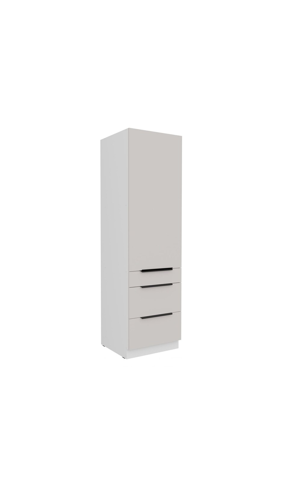 Küchen Hochschrank 60 cm COMO Kaschmir + Weiß Küchenzeile Küchenblock Küche