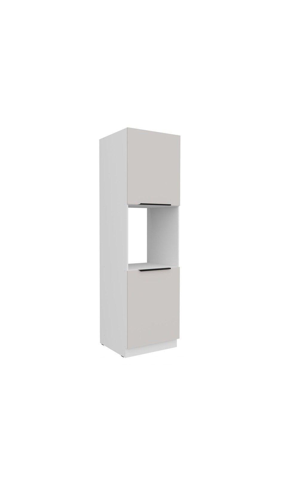 Küchen Hochschrank 60 cm COMO Kaschmir + Weiß Küchenzeile Küchenblock Küche