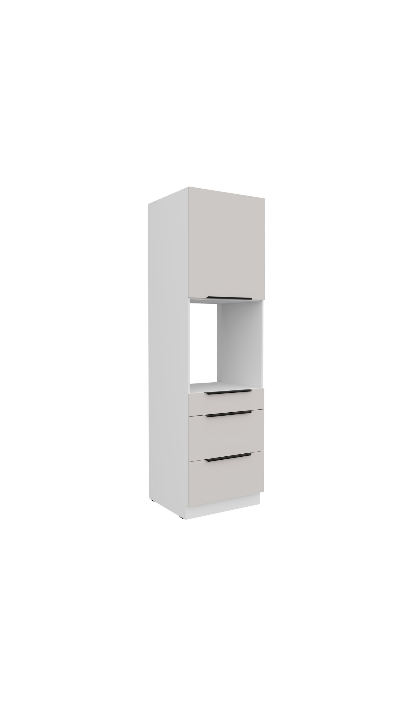 K&uuml;chen Hochschrank 60 cm COMO Kaschmir + Wei&szlig; K&uuml;chenzeile K&uuml;chenblock K&uuml;che - Bild 1