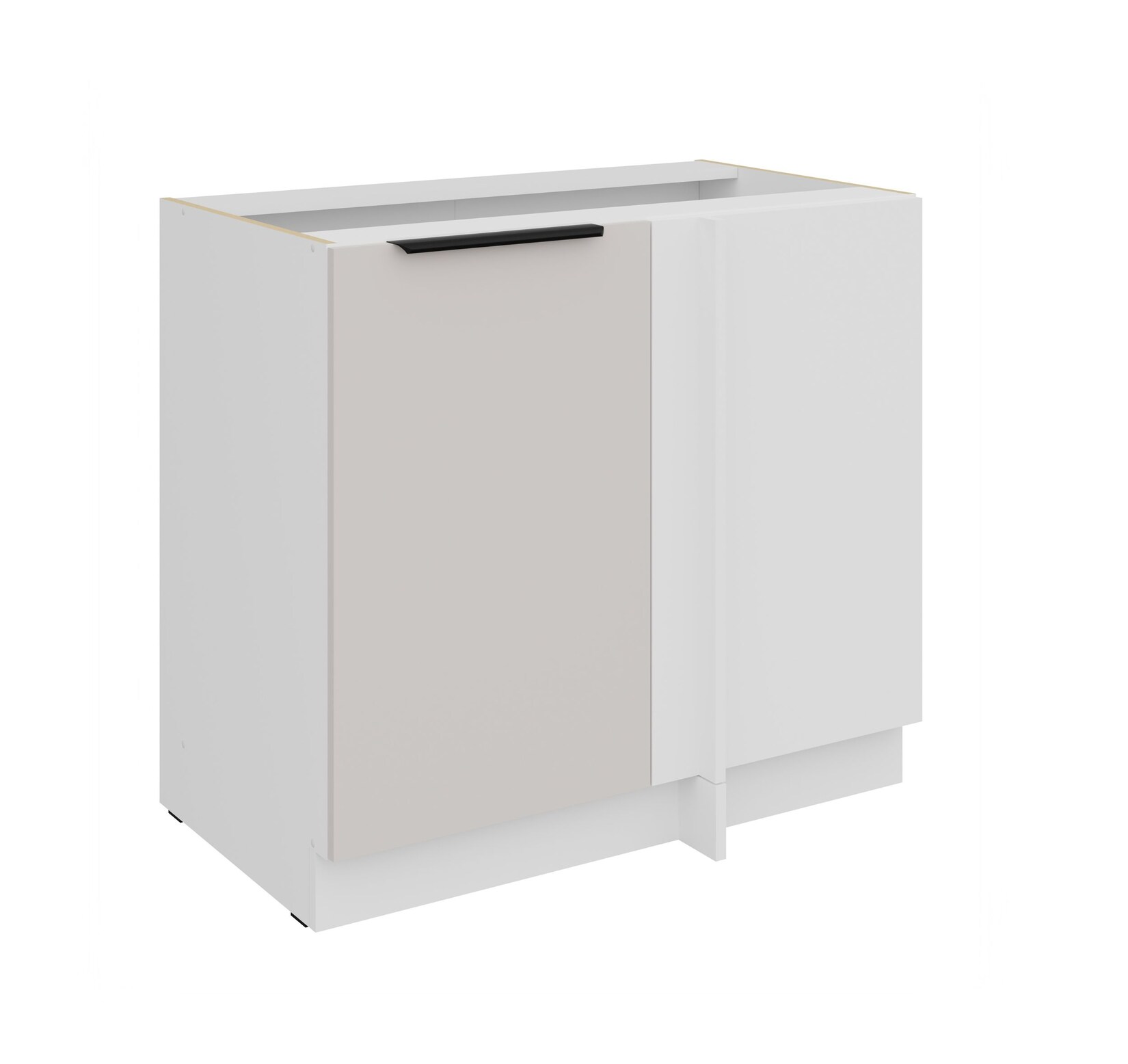 Küchen Eckunterschrank 105 cm COMO Kaschmir + Weiß Küche Küchenzeile Küchenblock