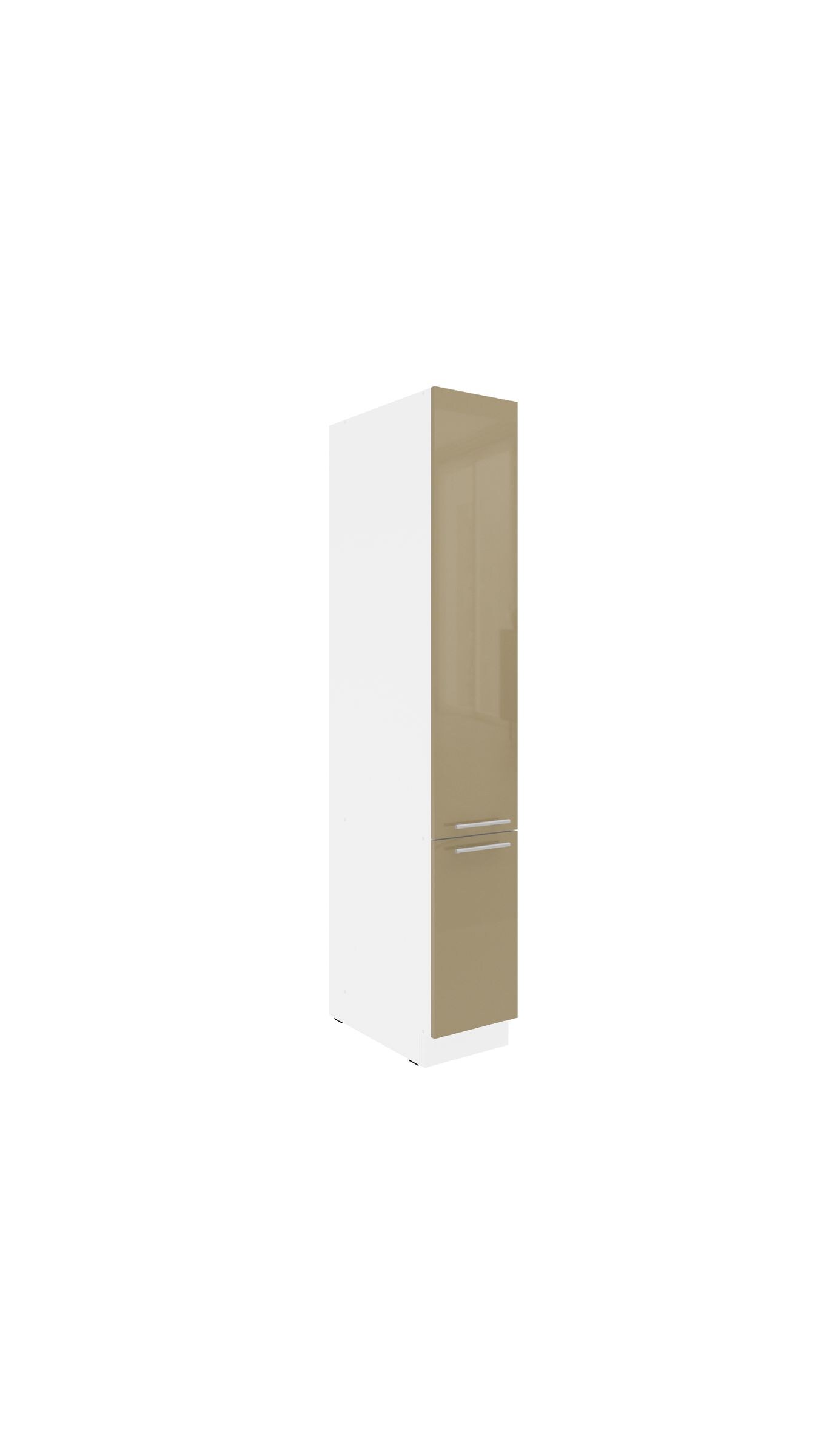 K&uuml;chen Apothekerschrank 30 cm LARA Cappuccino hochglanz K&uuml;chenzeile K&uuml;chenblock - Bild 1