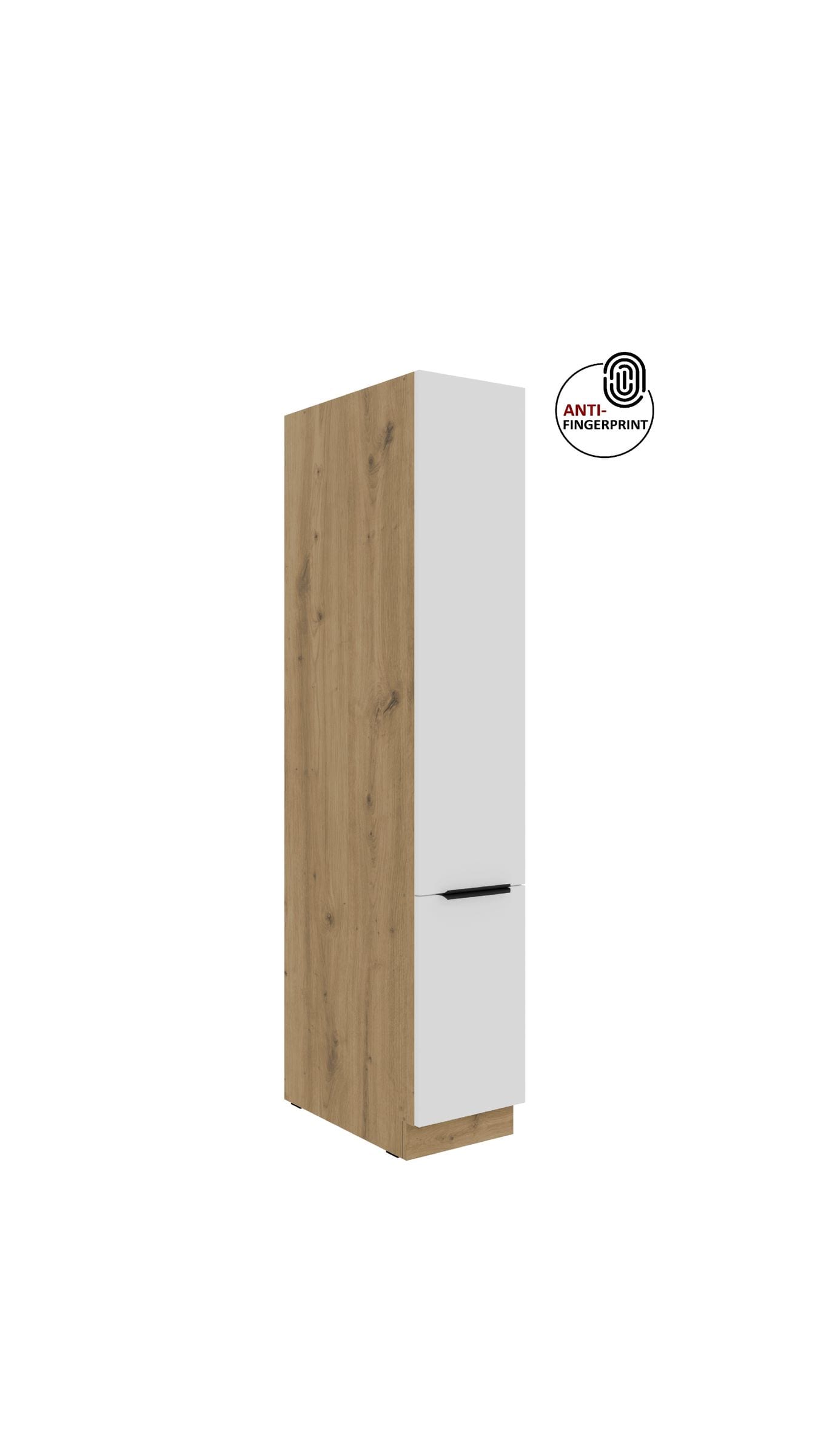 K&uuml;chen Apothekerschrank 30 cm ARIA Wei&szlig; Anti Fingerprint K&uuml;chenzeile K&uuml;chenblock - Bild 1