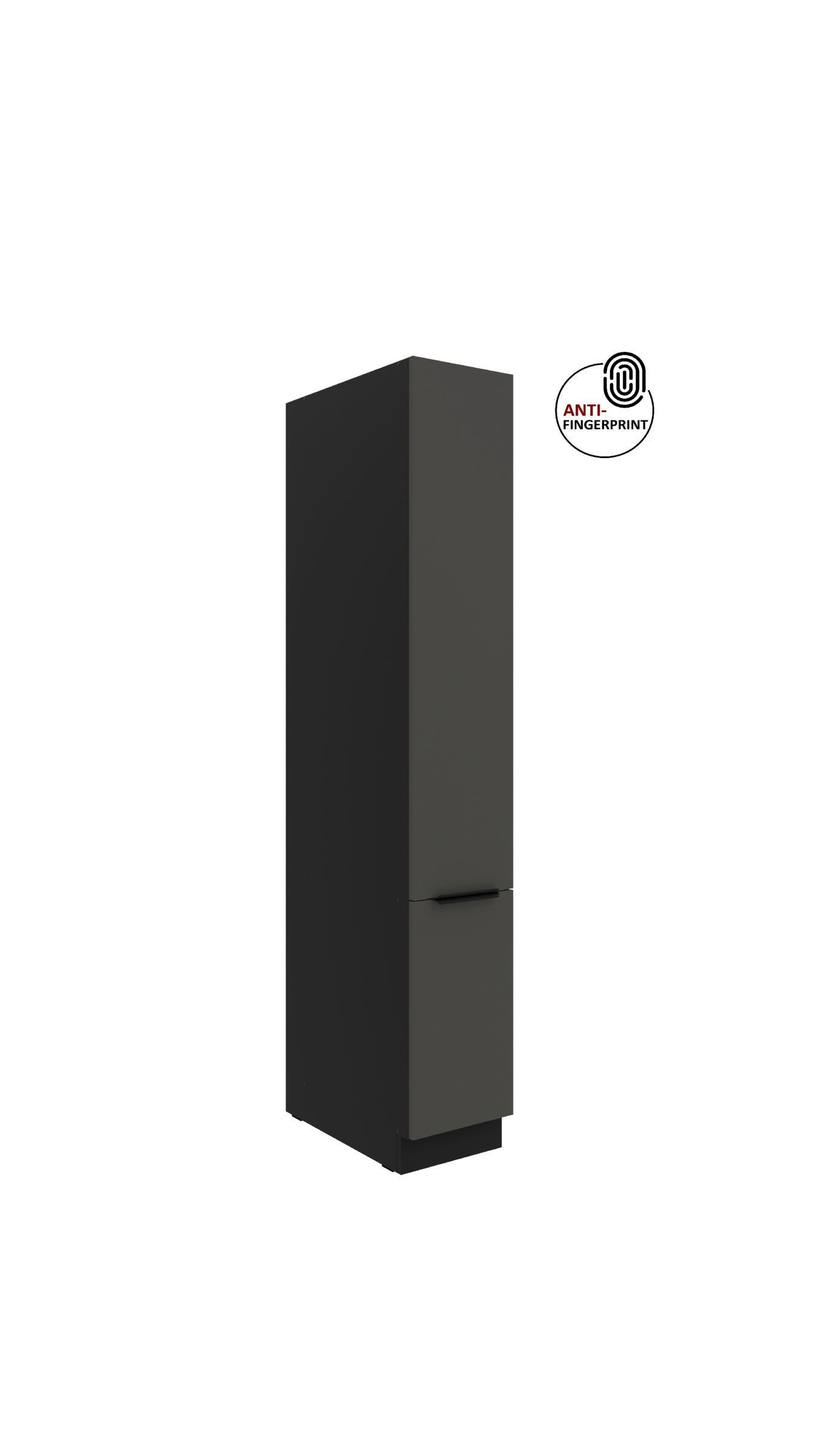 K&uuml;chen Apothekerschrank 30 cm ARIA Graphite Anti Fingerprint K&uuml;chenzeile K&uuml;chenblock - Bild 1
