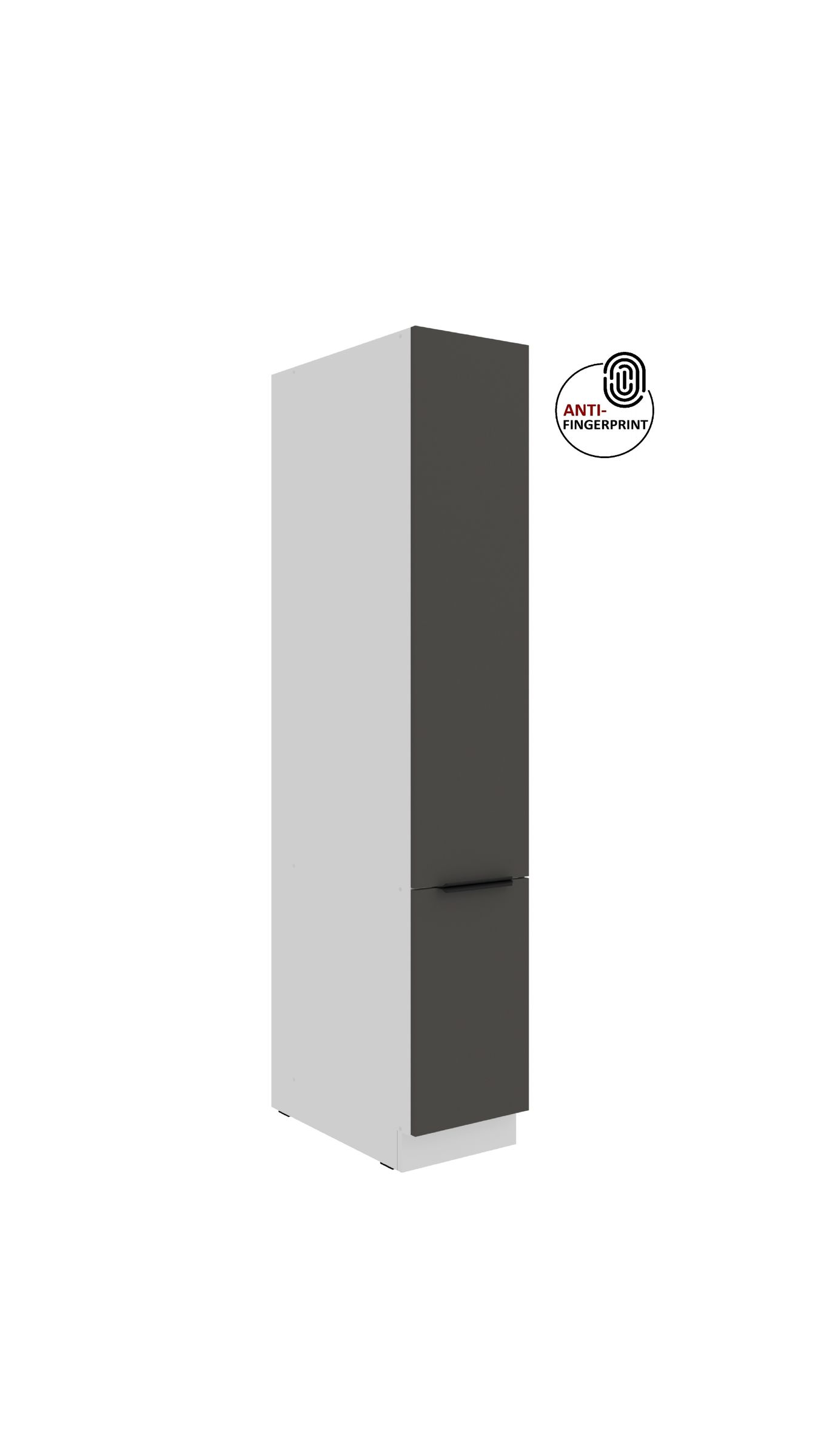 K&uuml;chen Apothekerschrank 30 cm ARIA Graphite Anti Fingerprint K&uuml;chenzeile K&uuml;chenblock - Bild 1