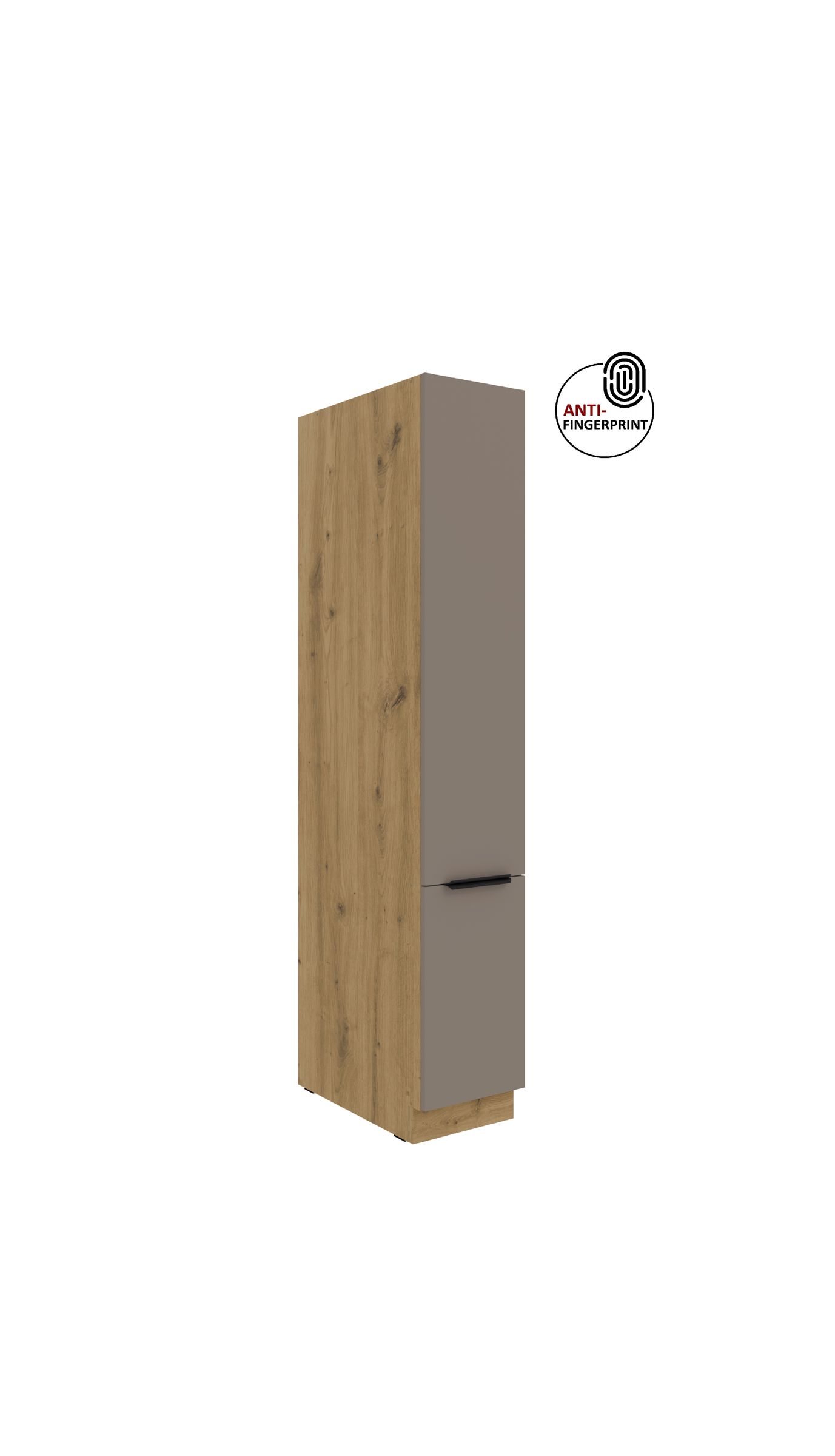 K&uuml;chen Apothekerschrank 30 cm ARIA Sandgrau Anti Fingerprint K&uuml;chenzeile K&uuml;chenblock - Bild 1
