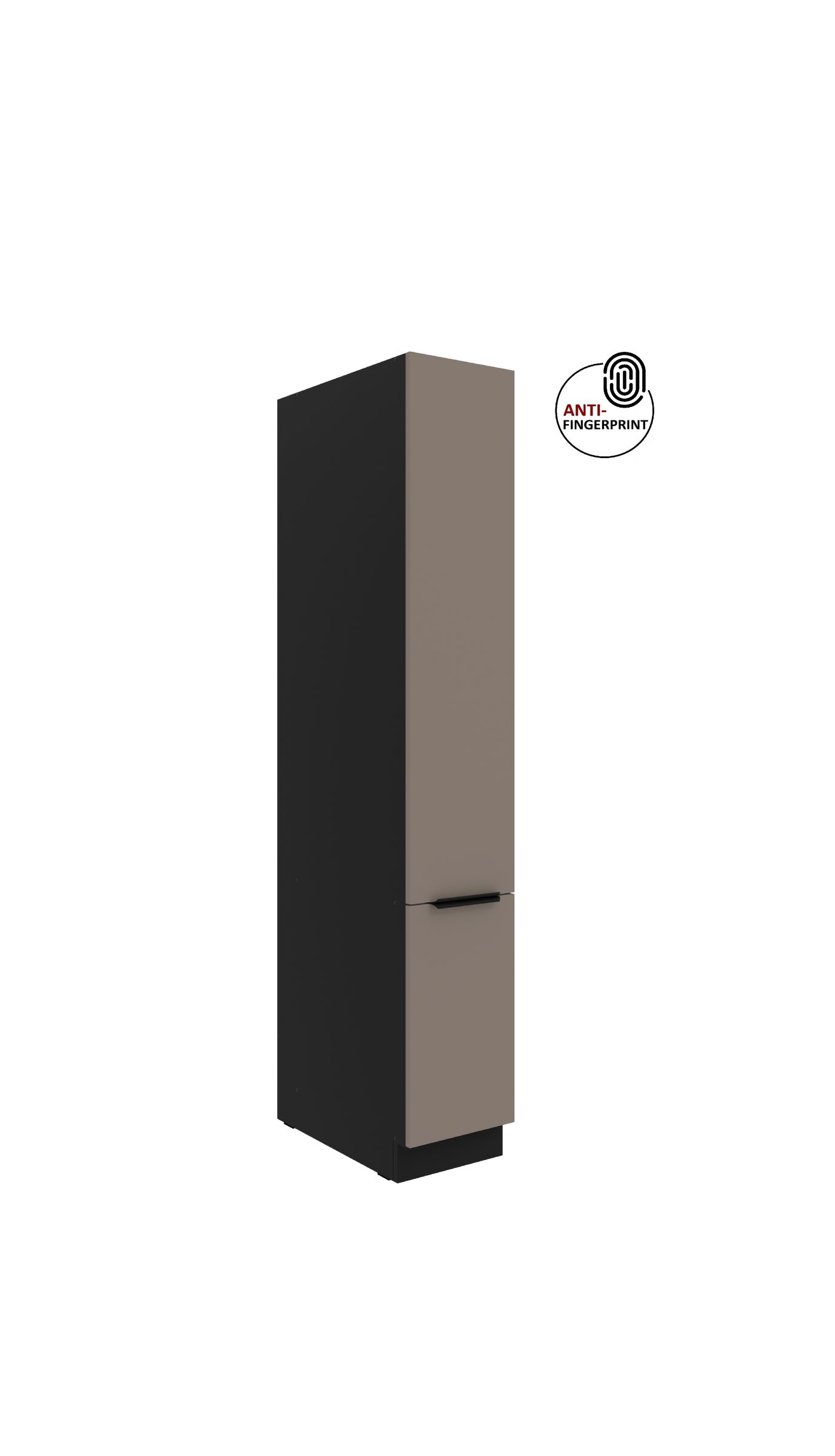 K&uuml;chen Apothekerschrank 30 cm ARIA Sandgrau Anti Fingerprint K&uuml;chenzeile K&uuml;chenblock - Bild 1