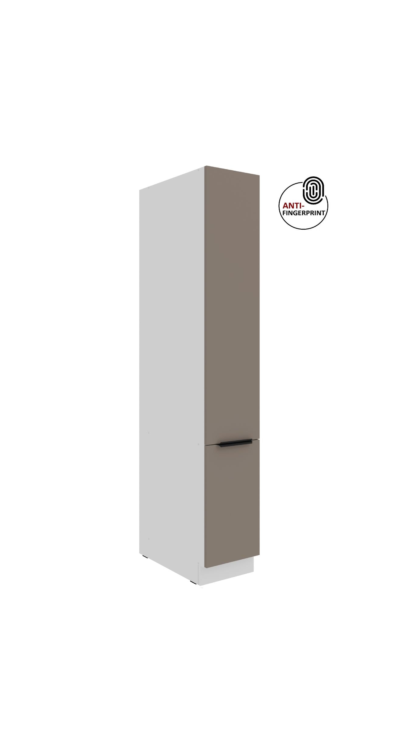 K&uuml;chen Apothekerschrank 30 cm ARIA Sandgrau Anti Fingerprint K&uuml;chenzeile K&uuml;chenblock - Bild 1