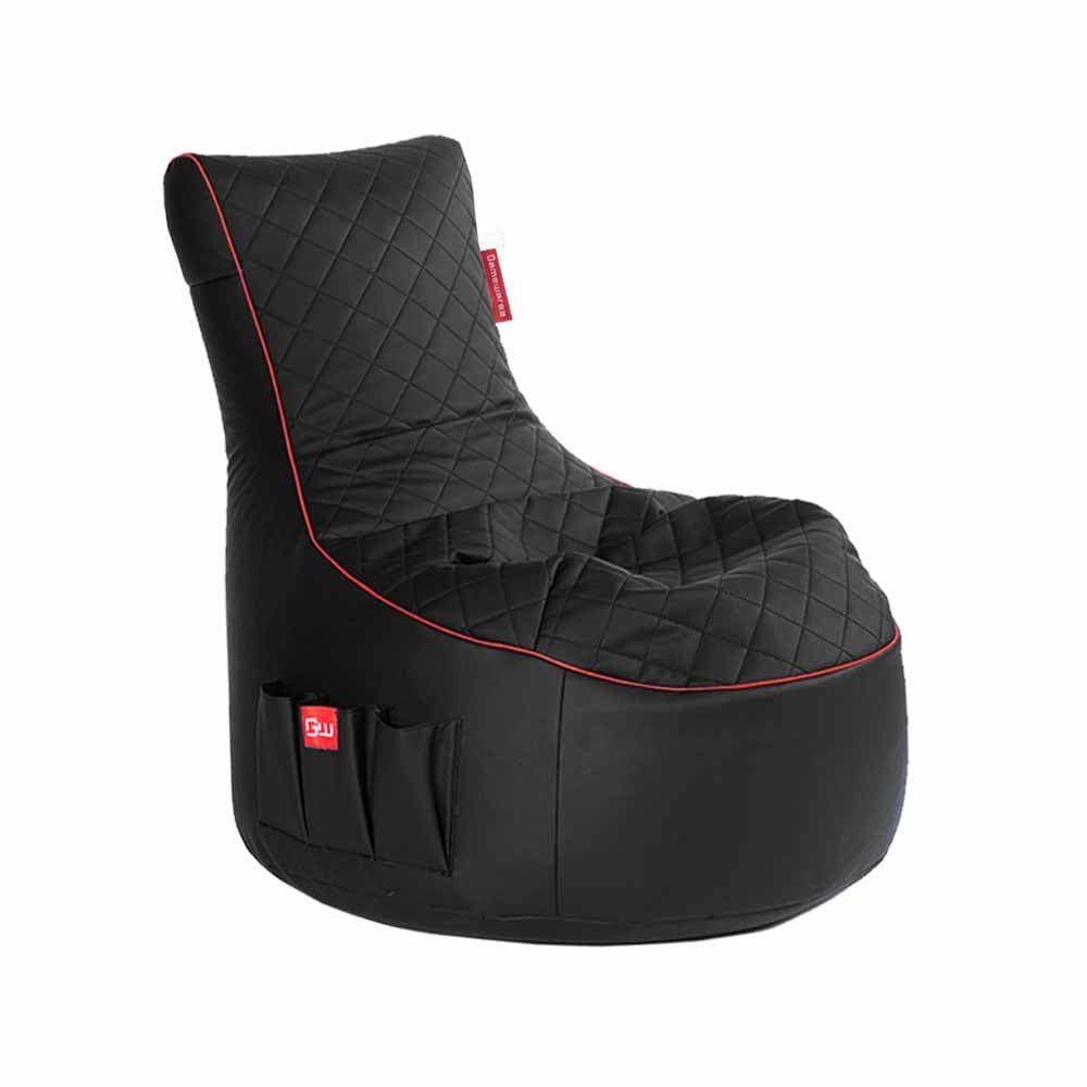 Gamewarez  Gaming Sitzsack Classic - Kunstleder Crimson Hurricane (Schwarz/Rot) - Bild 1