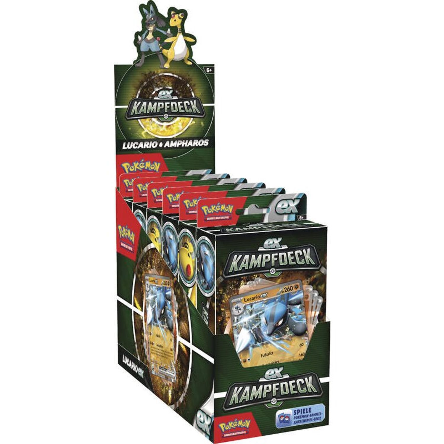 Pok&eacute;mon Pok&eacute;mon EX-Kampfdeck Ampharos oder Lucario Kartenspiel - Bild 1