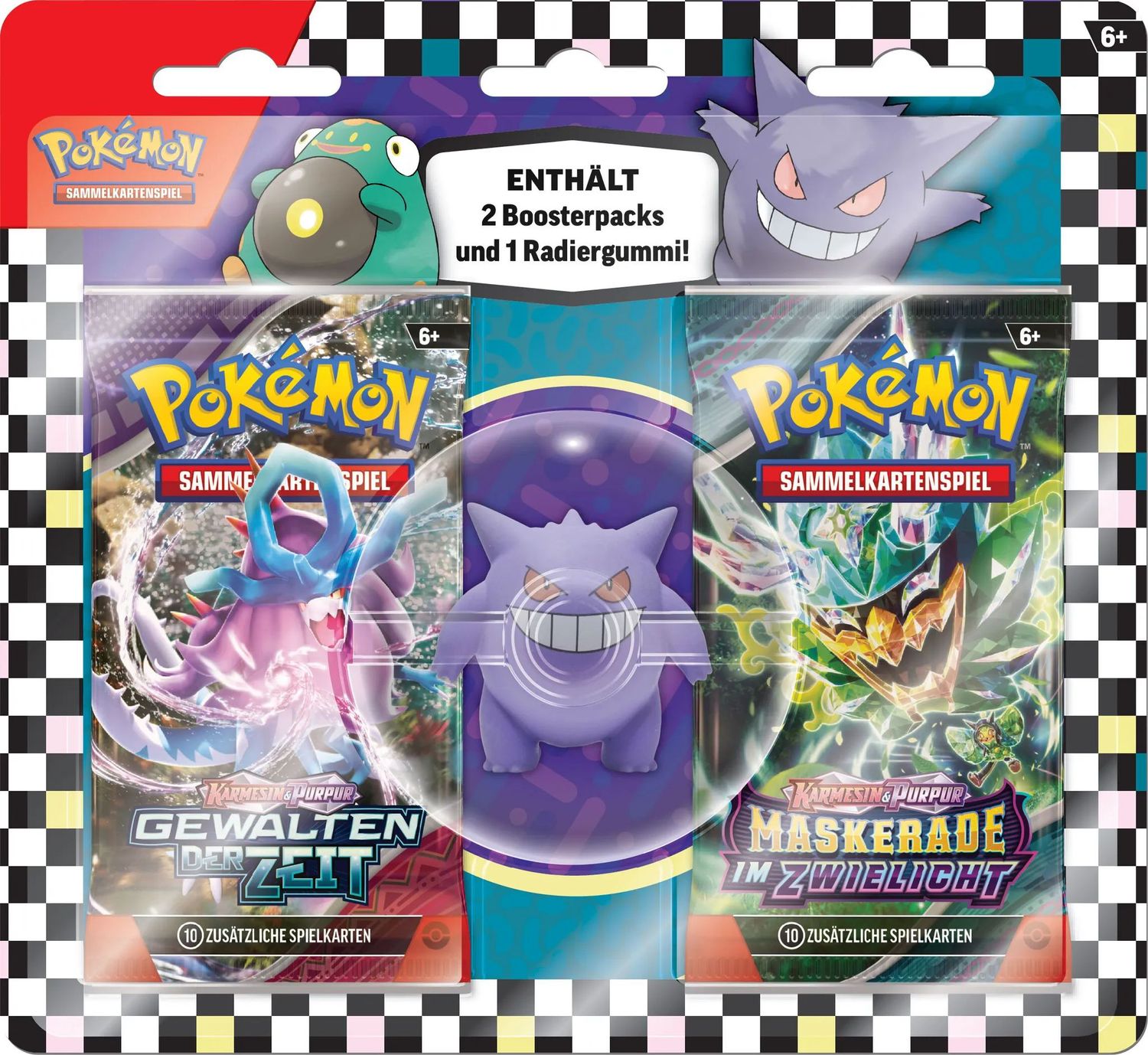 Pok&eacute;mon Pok&eacute;mon Back to School Radierer & Booster 1 St. sortiert - Bild 1