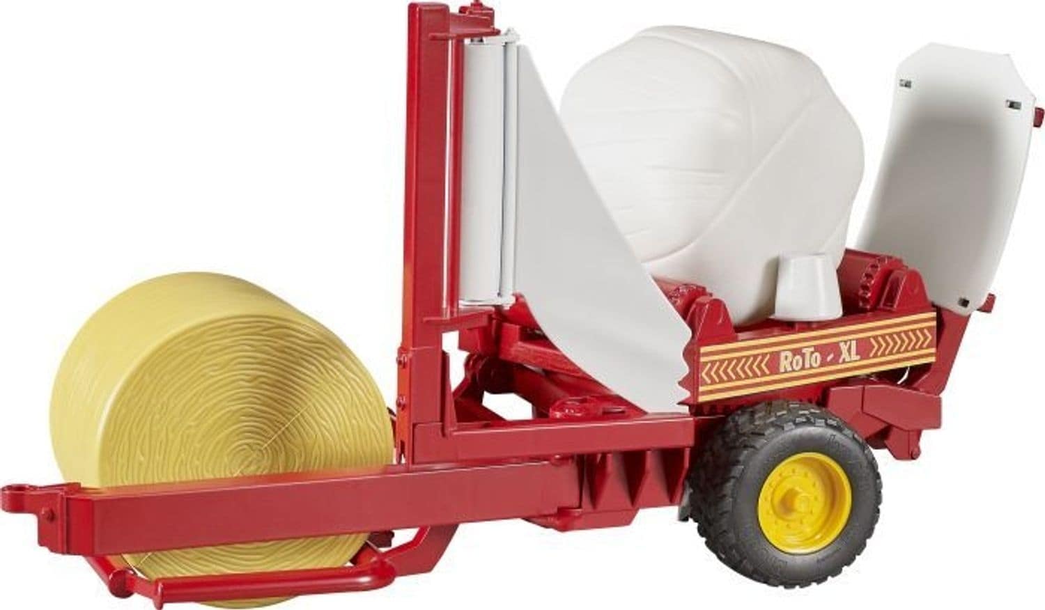 Bruder bruder 02122 Ballenwickler mit ockerbraunem und wei&szlig;em Rundballen - Bild 1