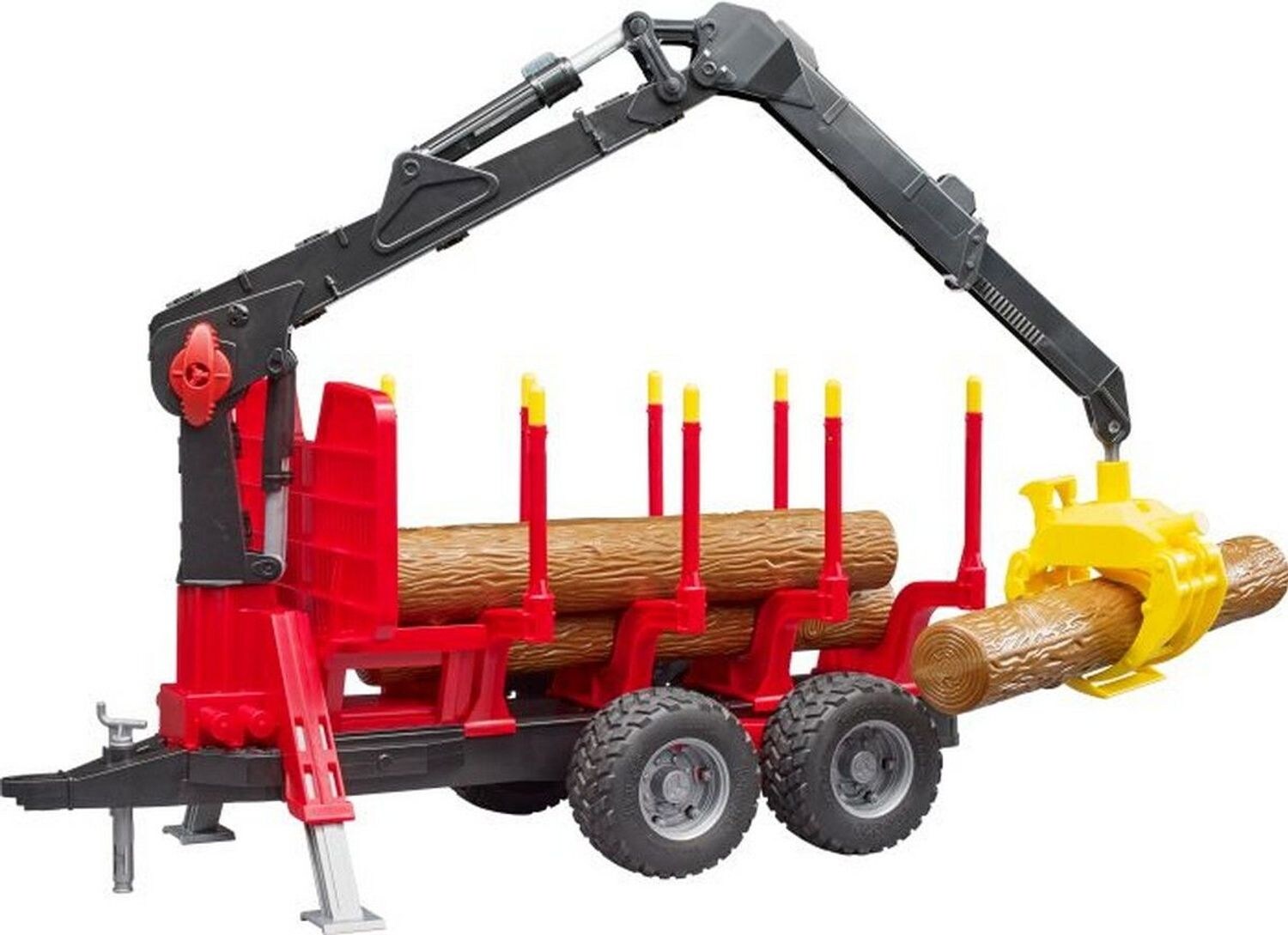 Bruder Bruder 02252 Rückeanhänger mit Ladekran plus Zubehör